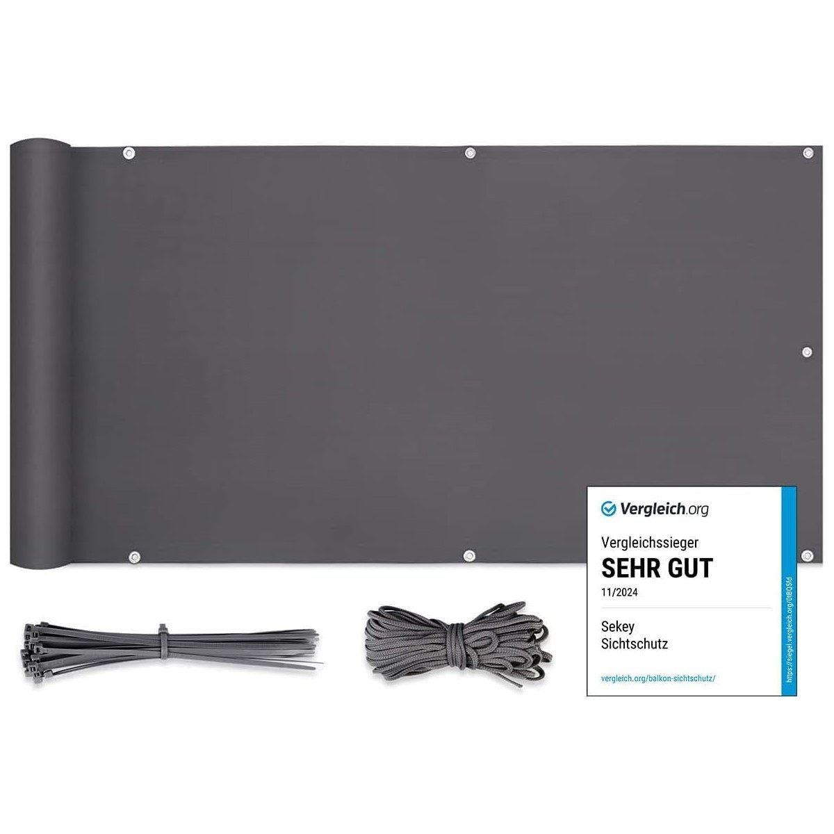 Sekey Balkonsichtschutz PES Wetterfest Sichtschutz Balkon Terrasse Balkonbe günstig online kaufen