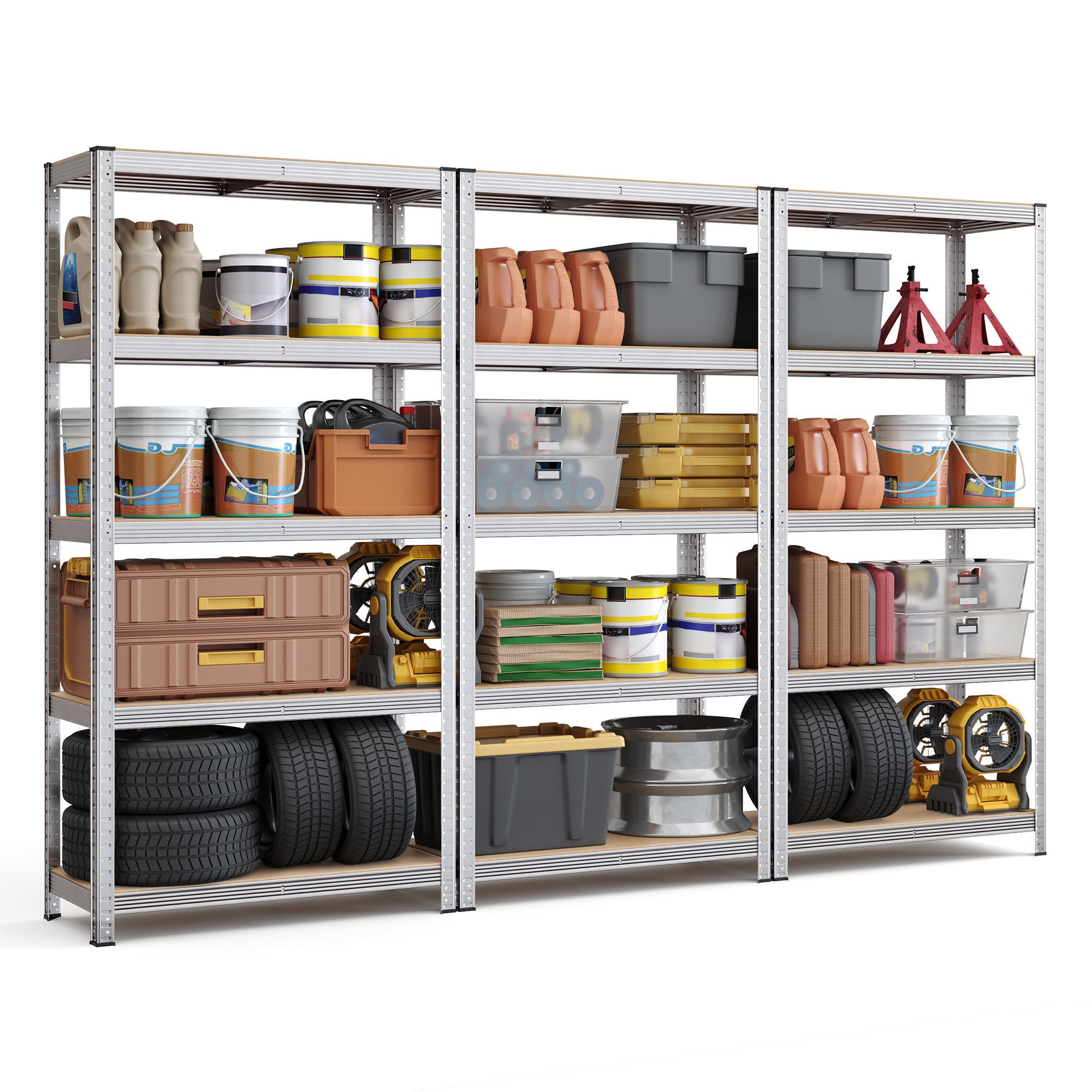 SONGMICS Schwerlastregal, Kellerregal, Lagerregal, 30 x 225 x 150 cm, Regal günstig online kaufen