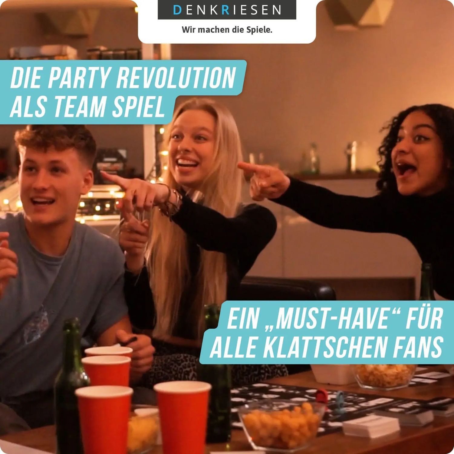 Denkriesen Spiel klattschen® - Trinkspiel - DAS BRETTSPIEL - Das wahrscheinlich...