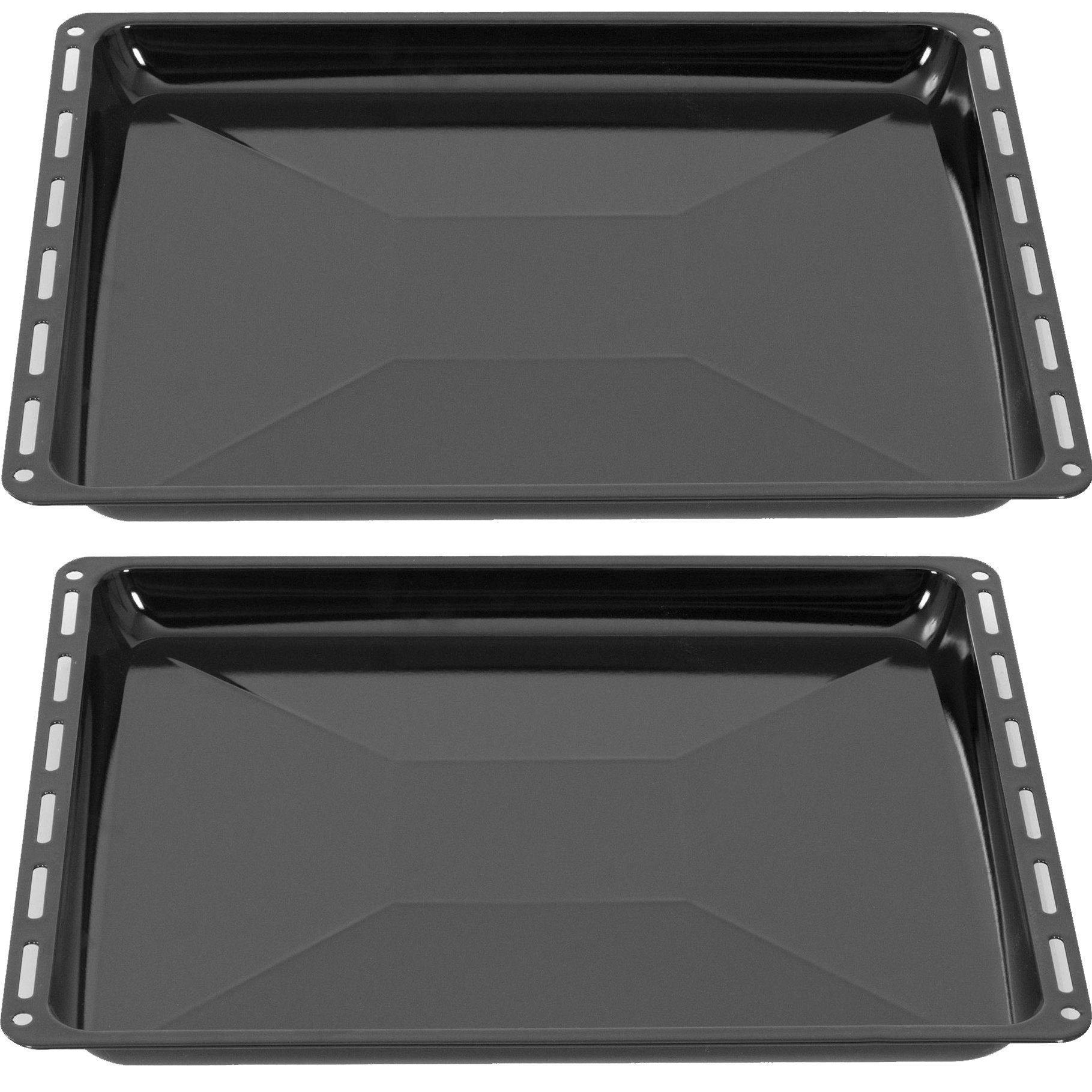ICQN Backblech 445 x 375 x 35 mm Set, Emaille, (2-St), Passend für Whirlpool, Ignis, Bauknecht, Indesit, Algor, Lloyds