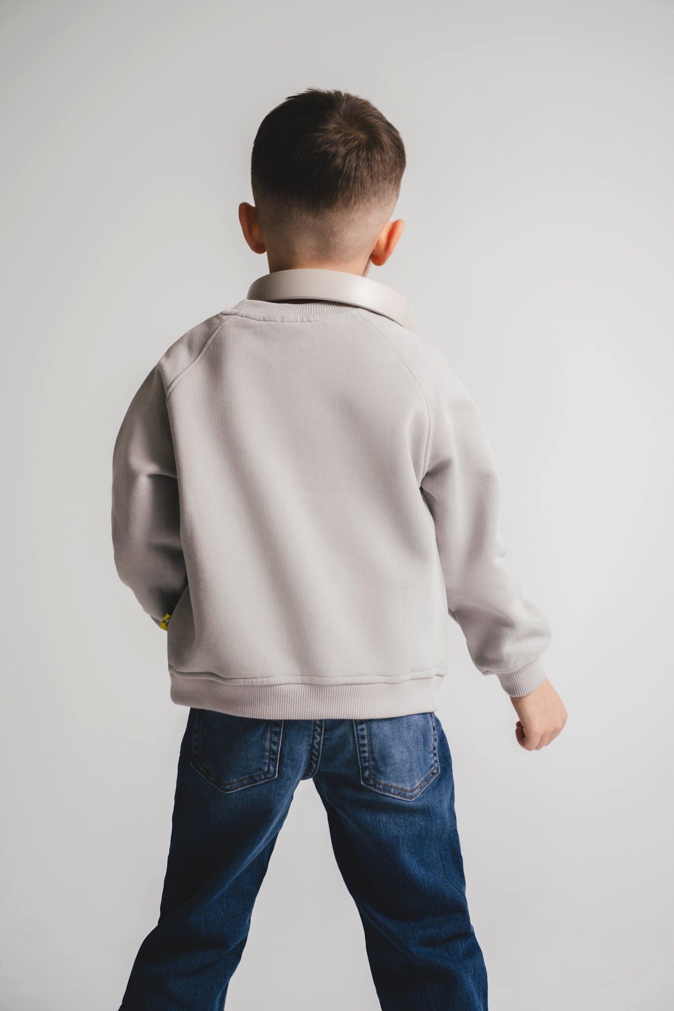 # SATURNDAY Sweatshirt Kinder mit Krokodil-Motiv - Grau - 100% Baumwolle Krokodil, Fußball