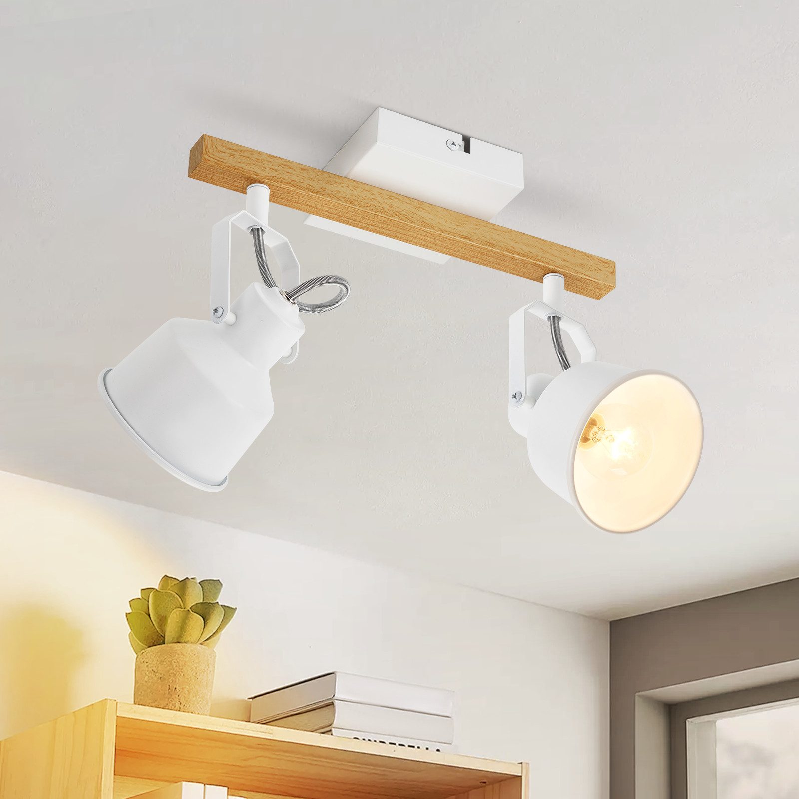 Lindby Deckenlampe Beton Kiefernholz, Deckenstrahle Produktbild-Vorschau 10