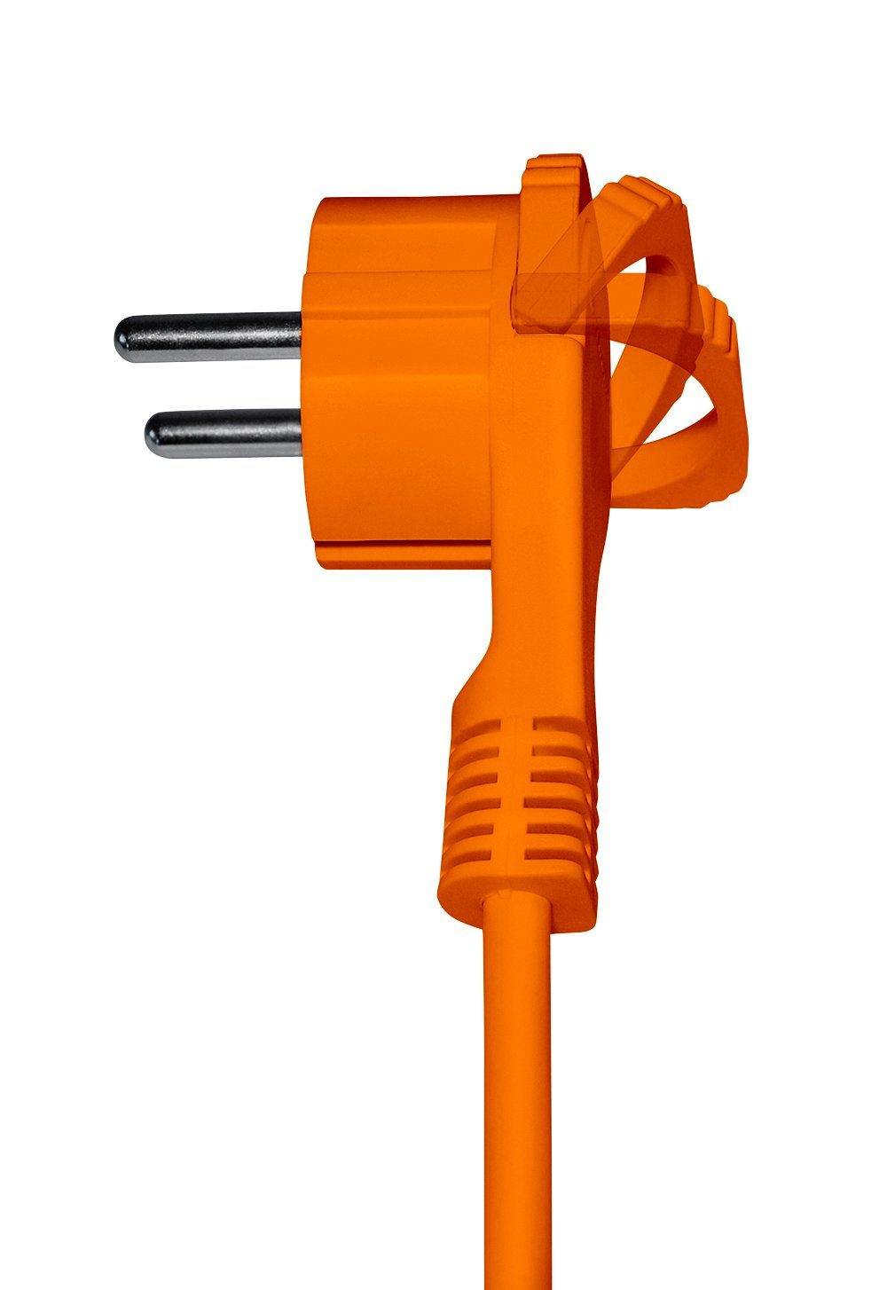 Maxtrack Verlängerungskabel, CEE7/7, Schutzkontakt-Flachstecker auf Schutzkontakt-Steckdose (2000 cm), Verlängerungskabel für den Außenbereich mit extra flachem Stecker