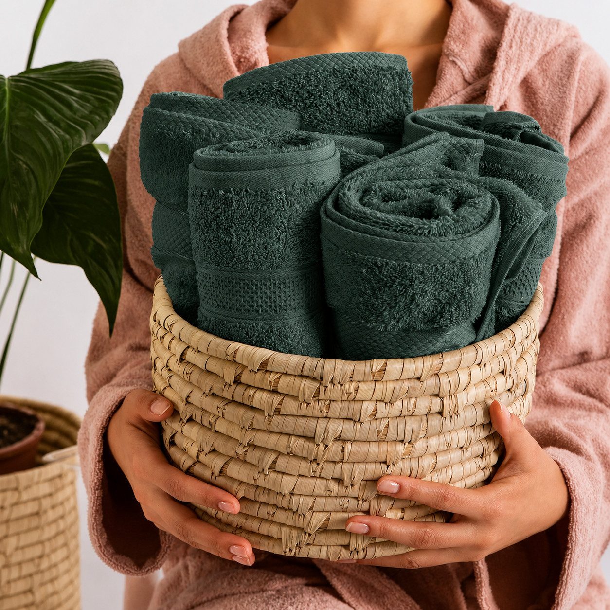 Komfortec Handtuch Set 4x Premium Handtuch Set - 50x100 cm, Frottee (4-St), 100% Baumwolle, mit Bordüre, Weich & Saugstark, Hotelqualität – Bild 5 von 5
