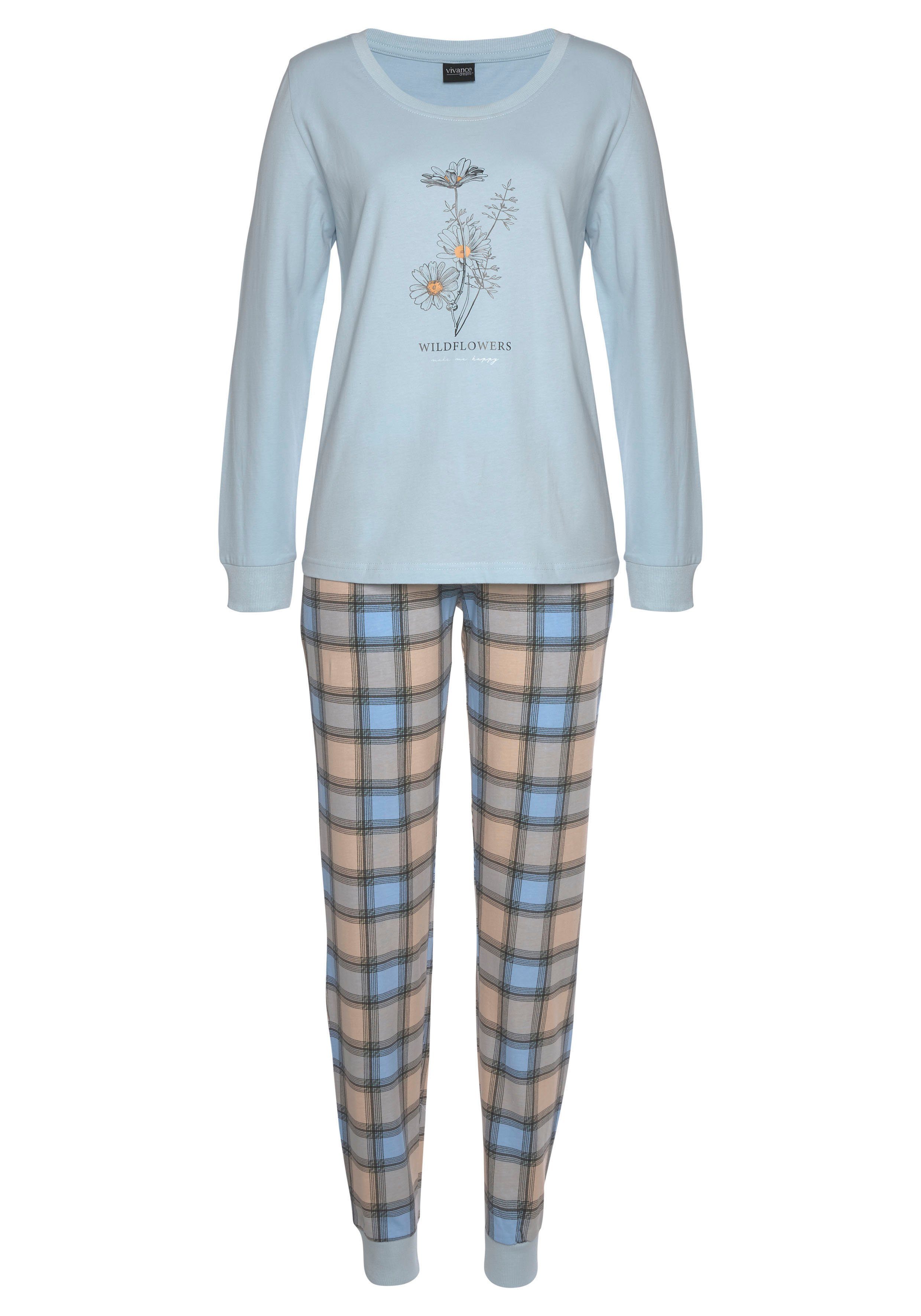 Vivance Dreams by Lascana Pyjama (Packung, 4 tlg., 2 Stück) mit Frontdruck