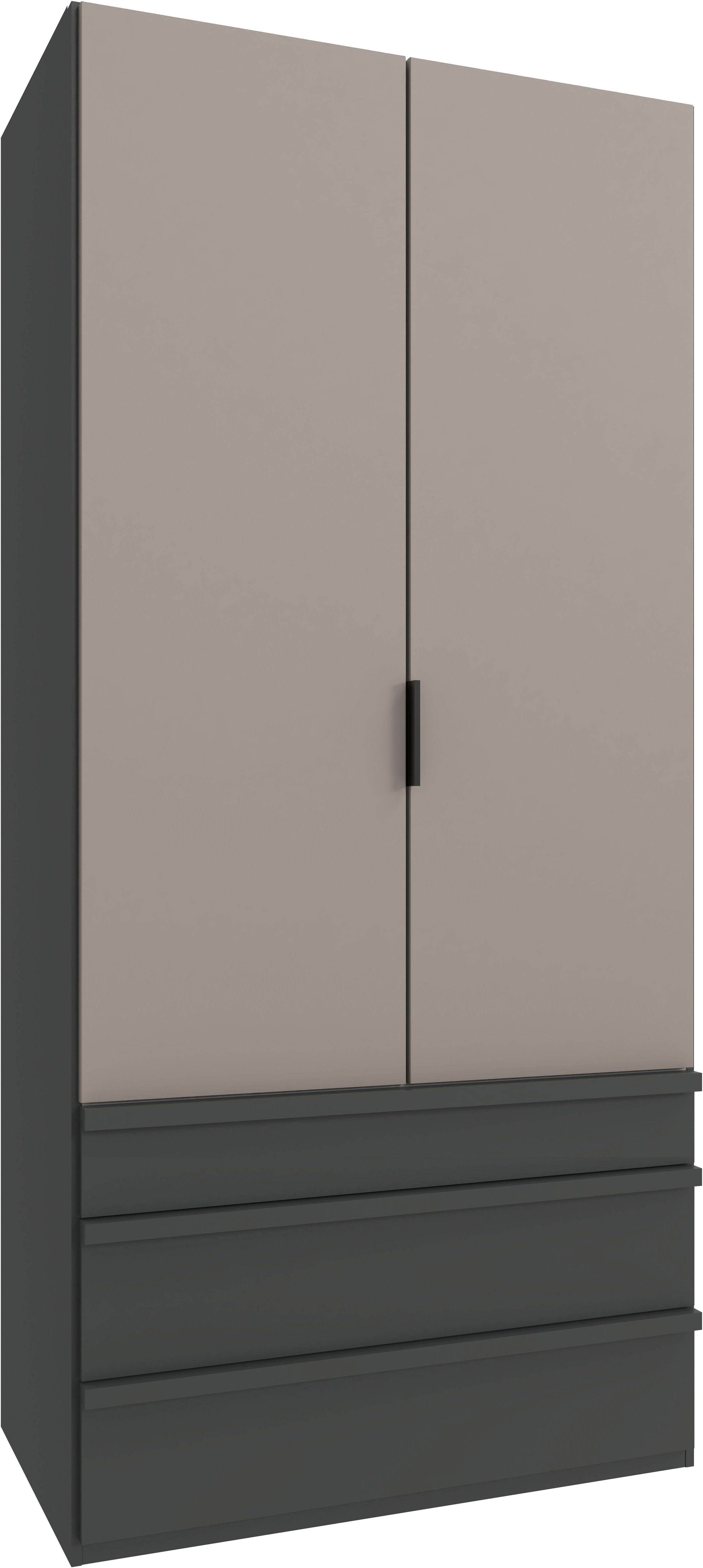 Wimex Falttürenschrank Oxford by fresh to go, in 3 Breiten und 2 Höhen, Made in Germany (mit Schubladen, wahlweise mit oder ohne Spiegel) mit hochwertigen Falttüren für den perfekten Überblick