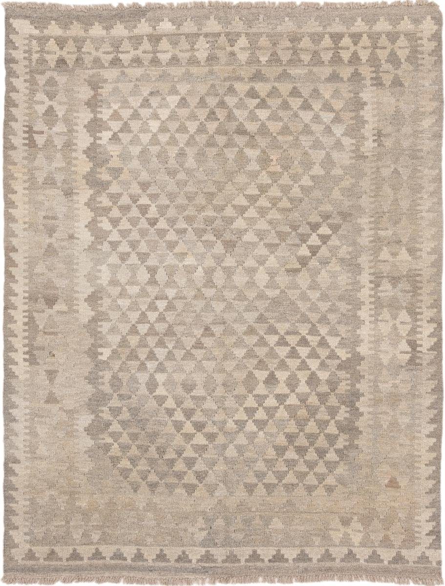 Orientteppich Kelim Afghan Trading, 130x166 3 mm Höhe: Nain Heritage Moderner rechteckig, Handgewebter Orientteppich