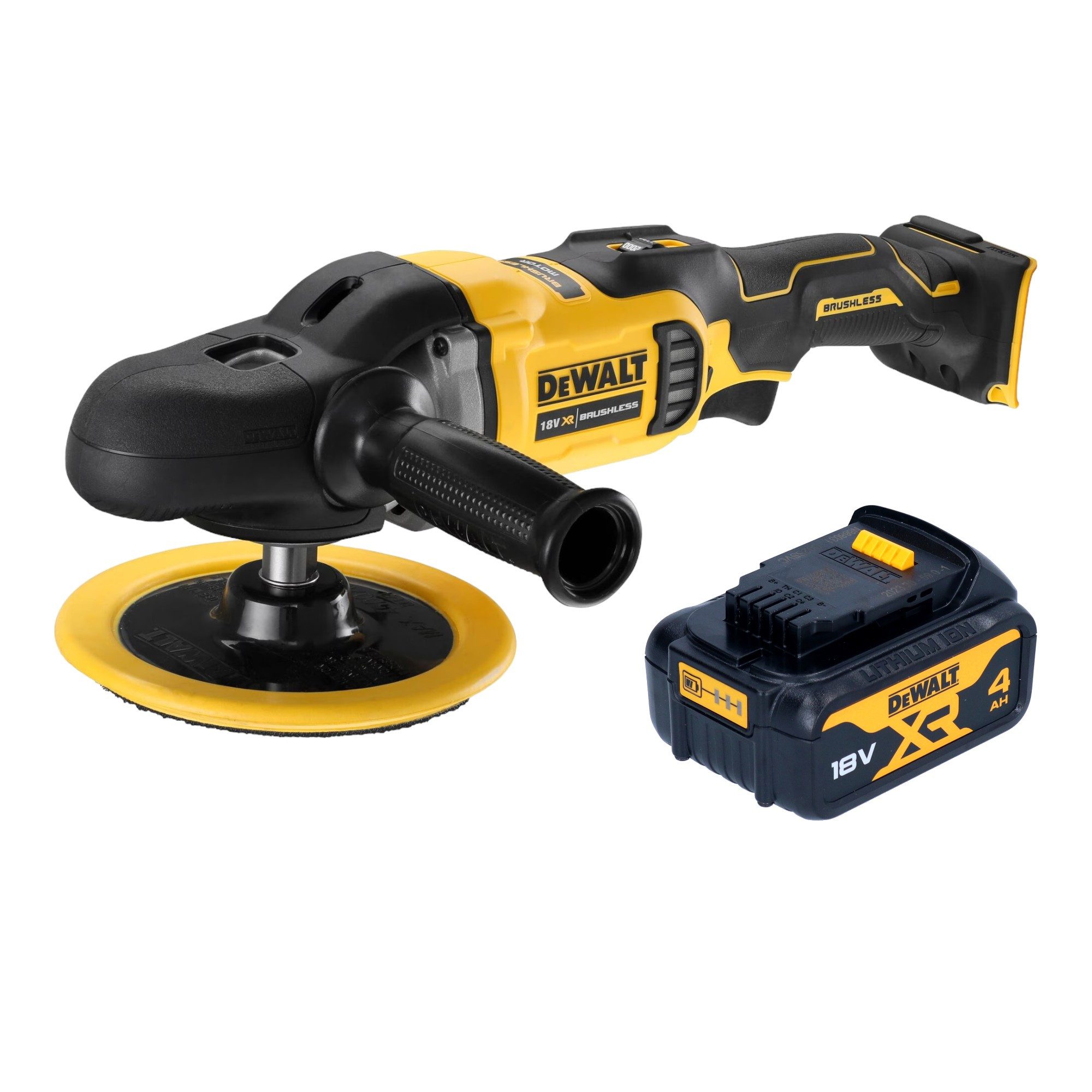 DeWalt Exzenterschleifer DCM 849 N 18 V 180 mm Brushless + 1x Akku 4,0 Ah - ohne Ladegerät