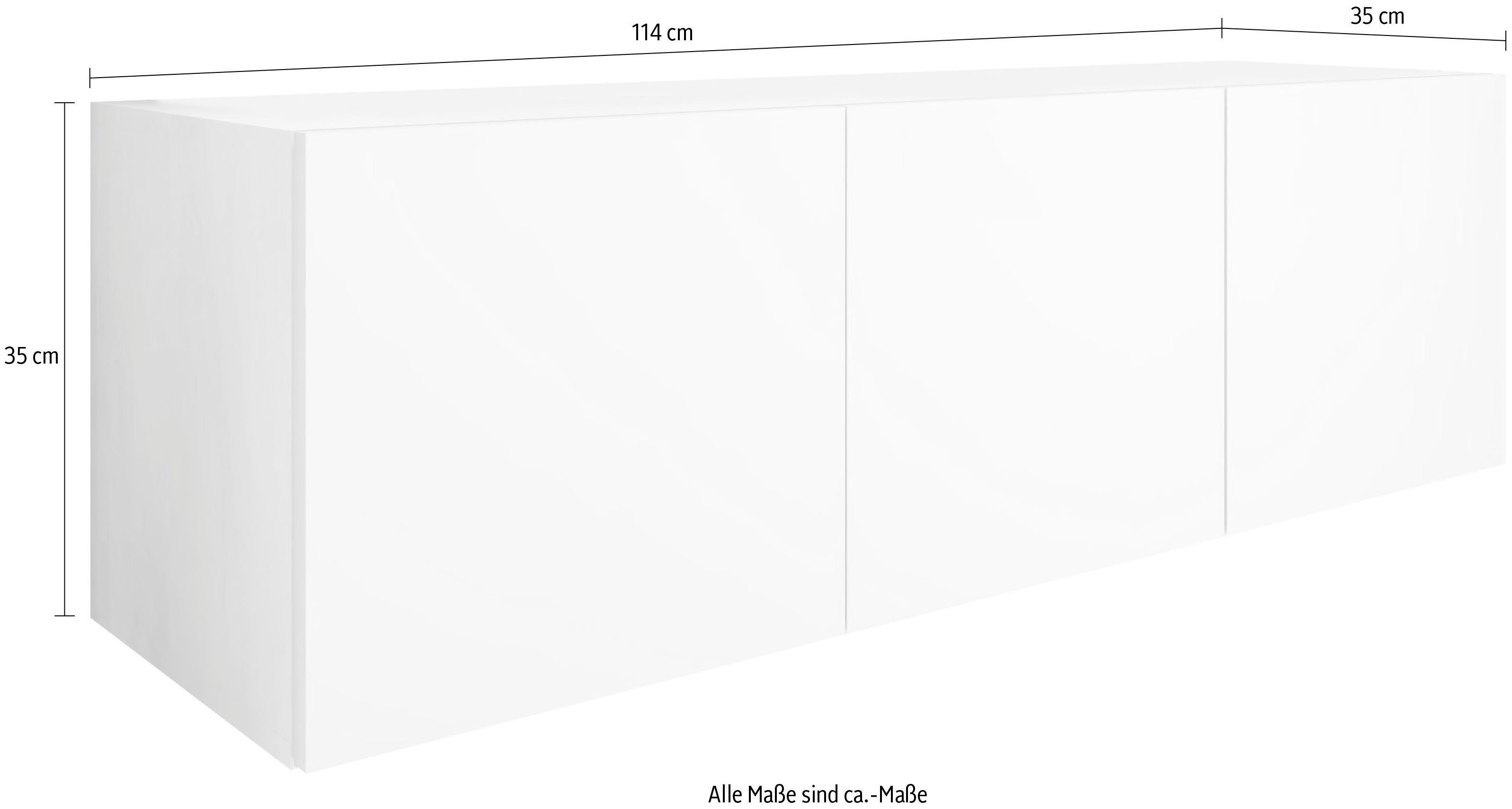 Lowboard cm, hängend 114 Möbel Breite Vaasa, weiss matt/eichefarben borchardt nur wotan