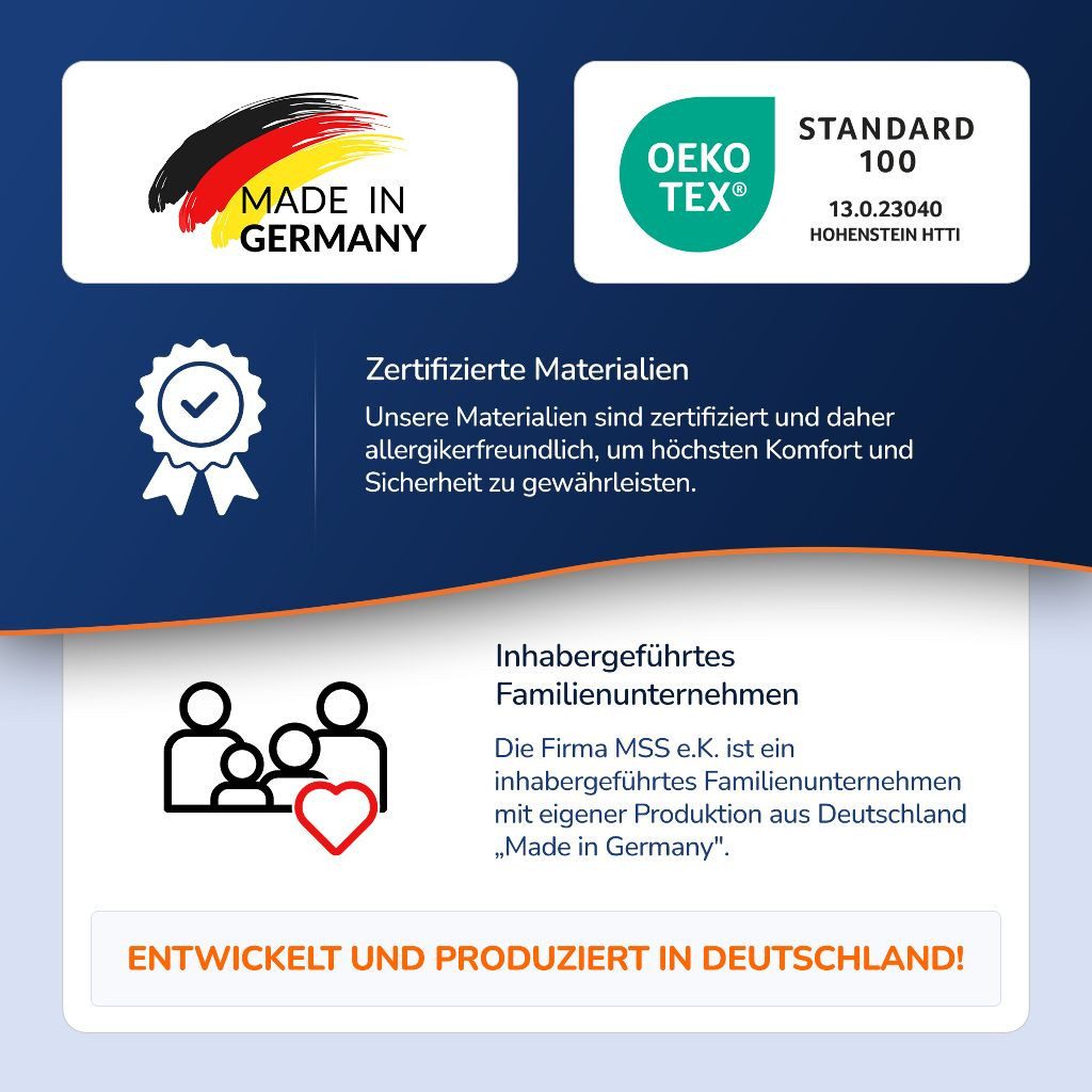 Kaltschaummatratze 7 Zonen ergonomisch H2 H3 H4 H5 H6 - 90x200 120x200 140x200 180x200, MSS e.K., verschiedene Größen, Härtegrade und Höhen - atmungsaktiv