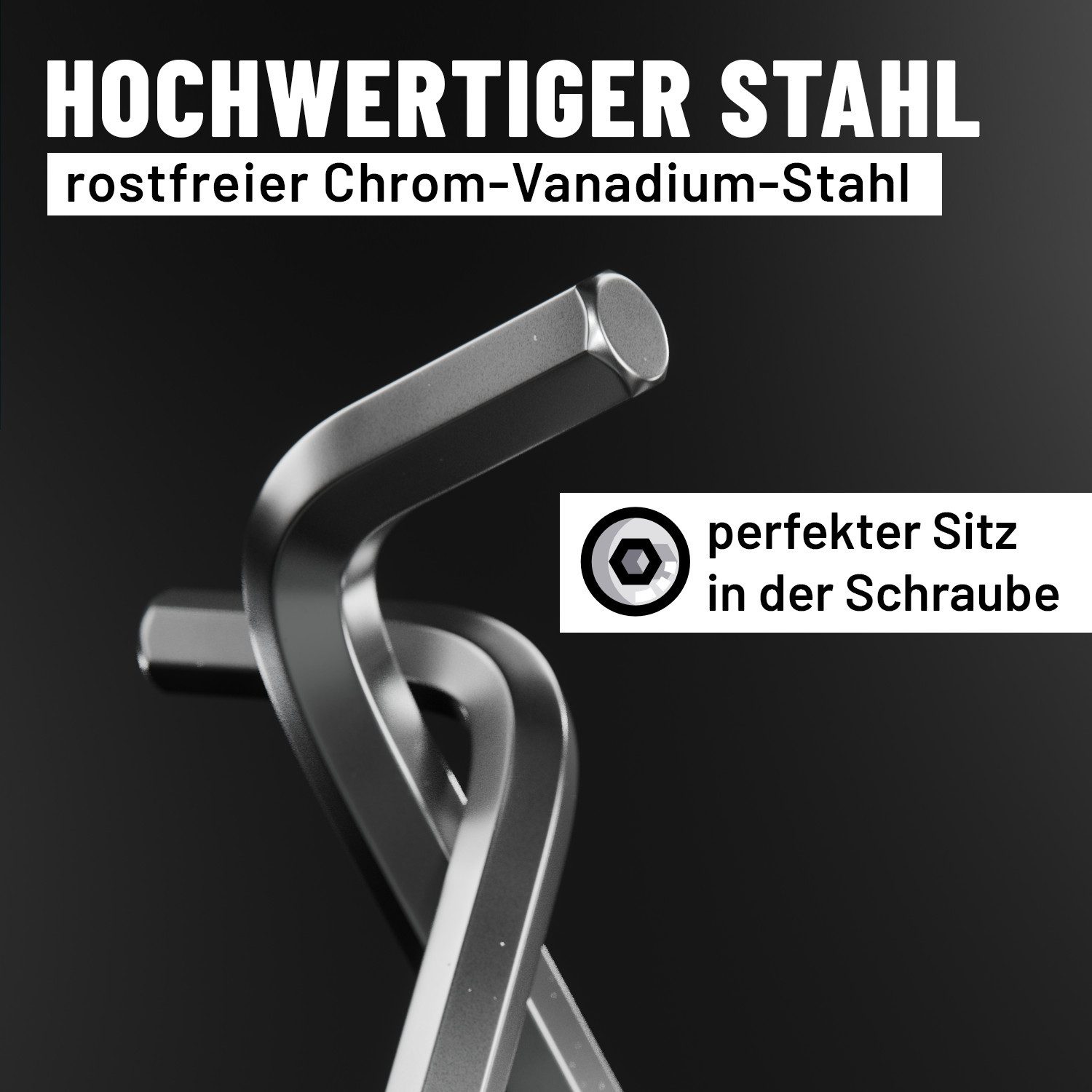greate. Innensechskantschlüssel 1x Sechskantschlüssel Set mit Kugelkopf 13 teilig - 1,27 bis 10 mm (1 St)