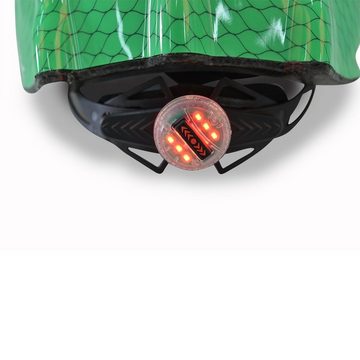 Byox Kinderhelm Schutzhelm Y27 Dino Gr S 48 - 54 cm, einstellbar, 4 Löcher, LED-Beleuchtung