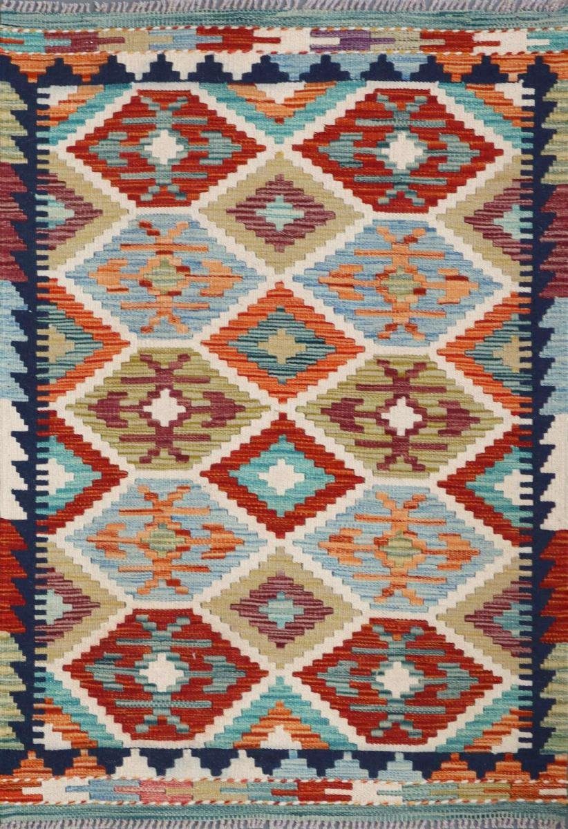 Orientteppich Kelim Afghan 85x124 Handgewebter Orientteppich, Nain Trading, rechteckig, Höhe: 3 mm