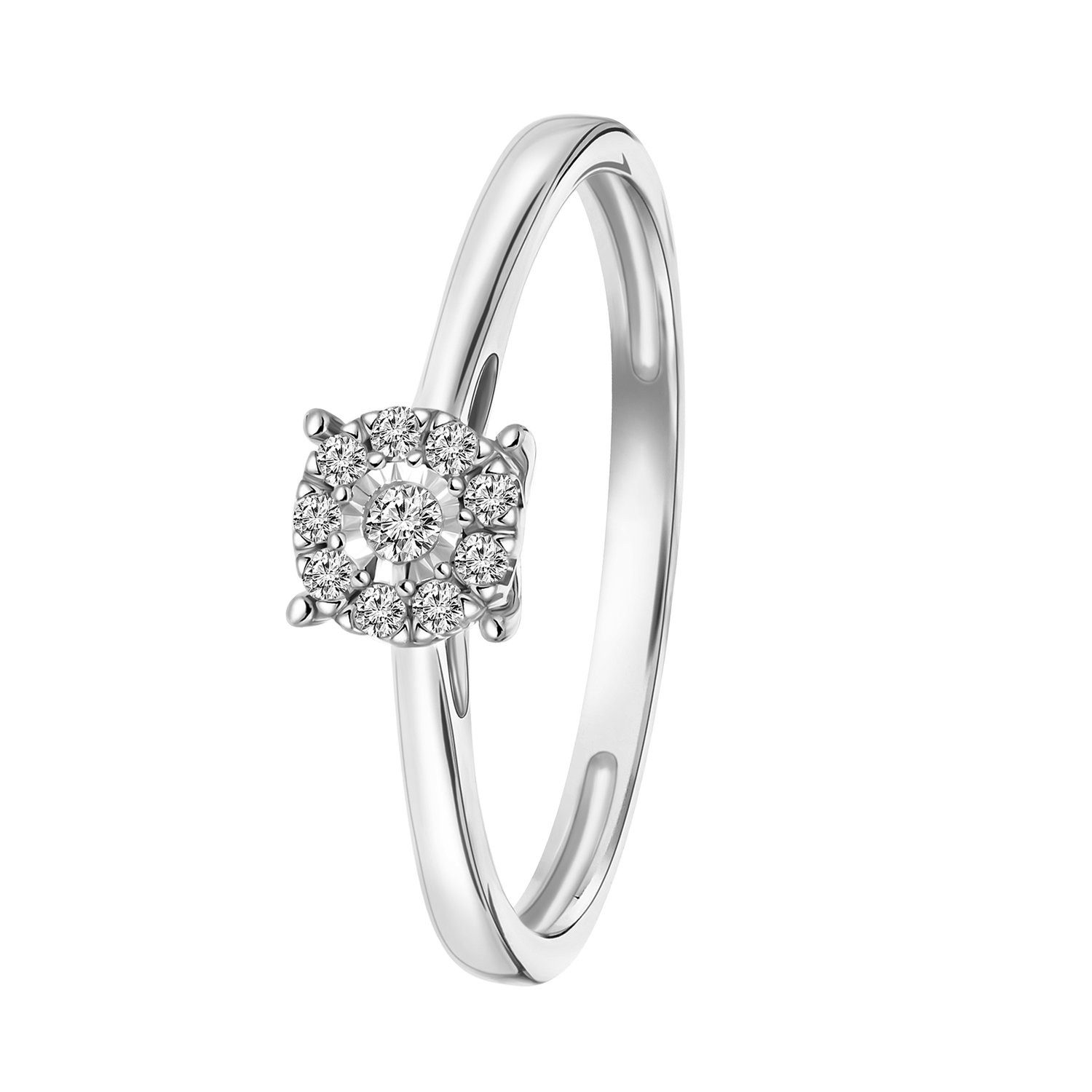 LUCARDI Fingerring Ring - 585 Gold - Silber - Diamant - Damen