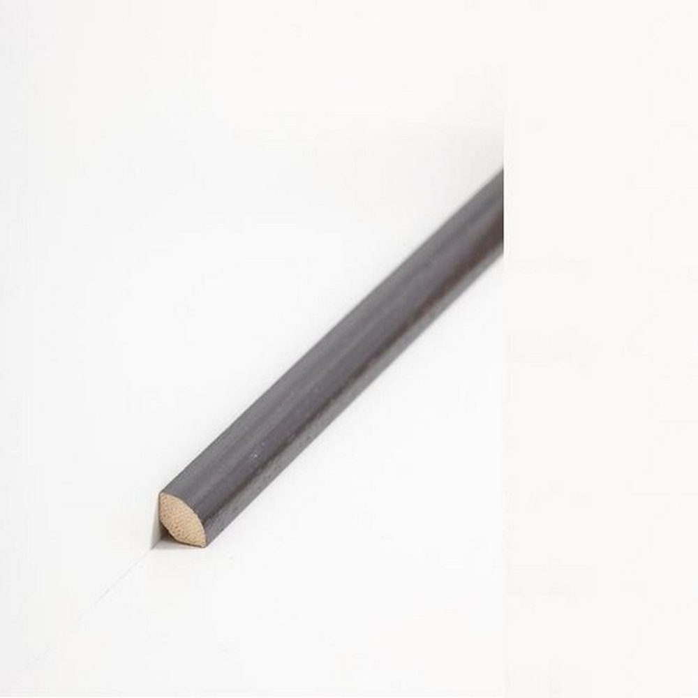 PROVISTON Sockelleiste Massivholz, 12 x 12 x 2000 mm, Anthrazit, Massivholz Fußleiste