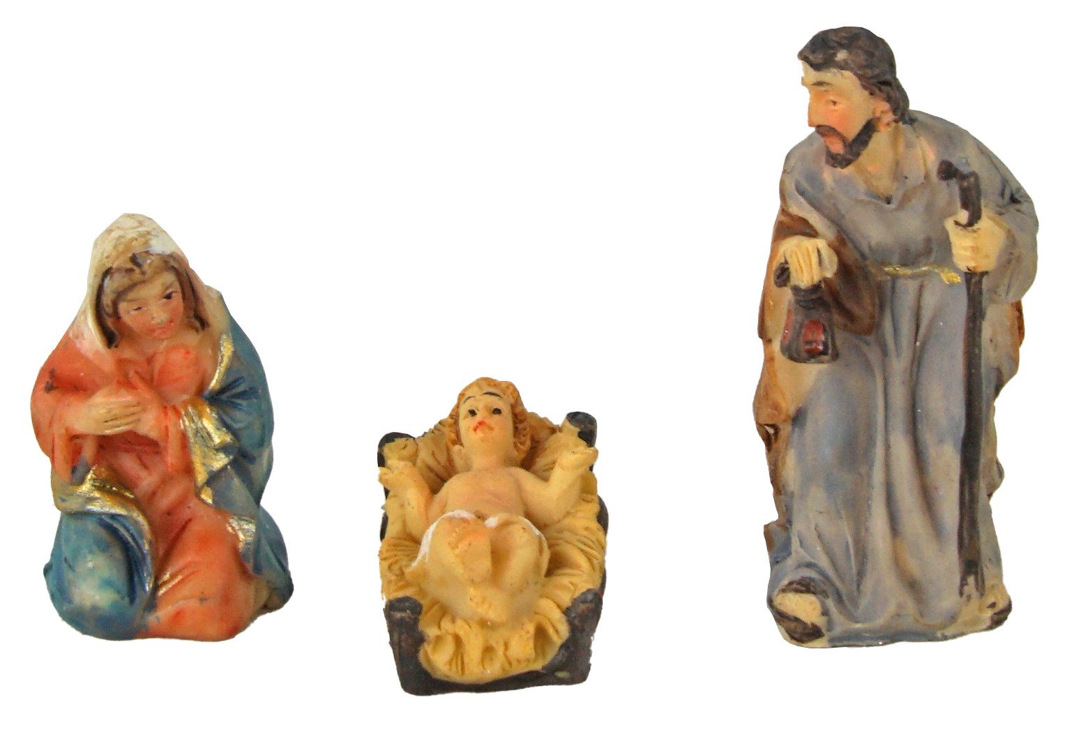 dekoprojekt Krippenfigur Bezaubernder Krippenfigurensatz K 179 - Höhe ca. 5 cm / 11tlg. (Set, 11 St., 11 tlg), handbemalt
