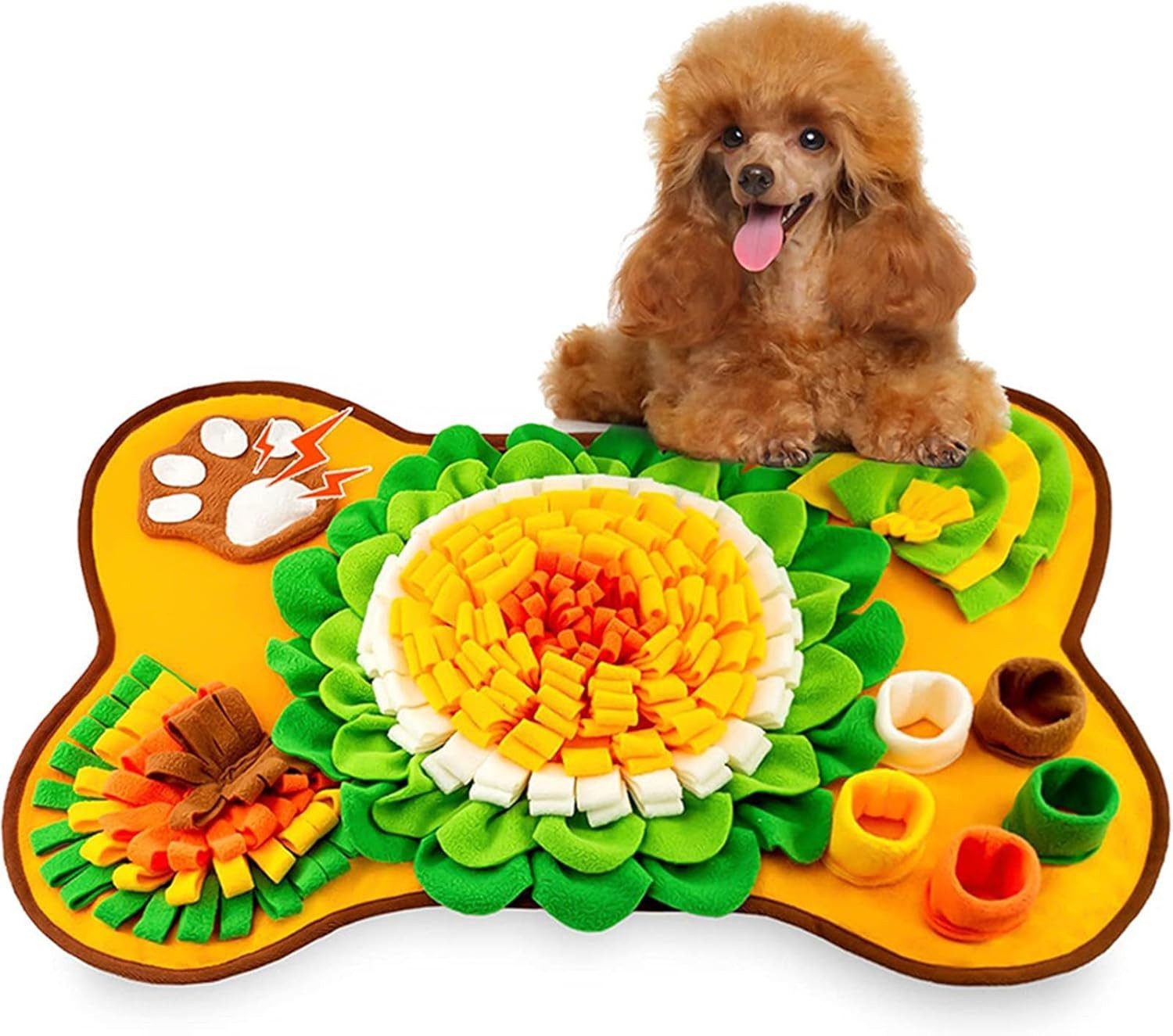 MOPUEA Schnüffelteppich für Hunde, Anti-Rutsch Schnüffelteppich, Interaktives Spielzeug, Schnüffelmatte Hund für Kleine & Große Hunde