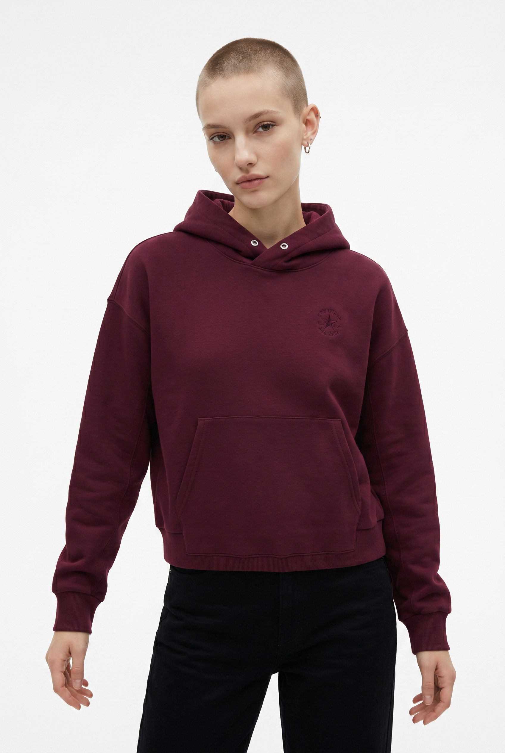 Converse Kapuzensweatshirt WOMEN'S CONVERSE POLAR FLEECE OVERSIZED HOODIE