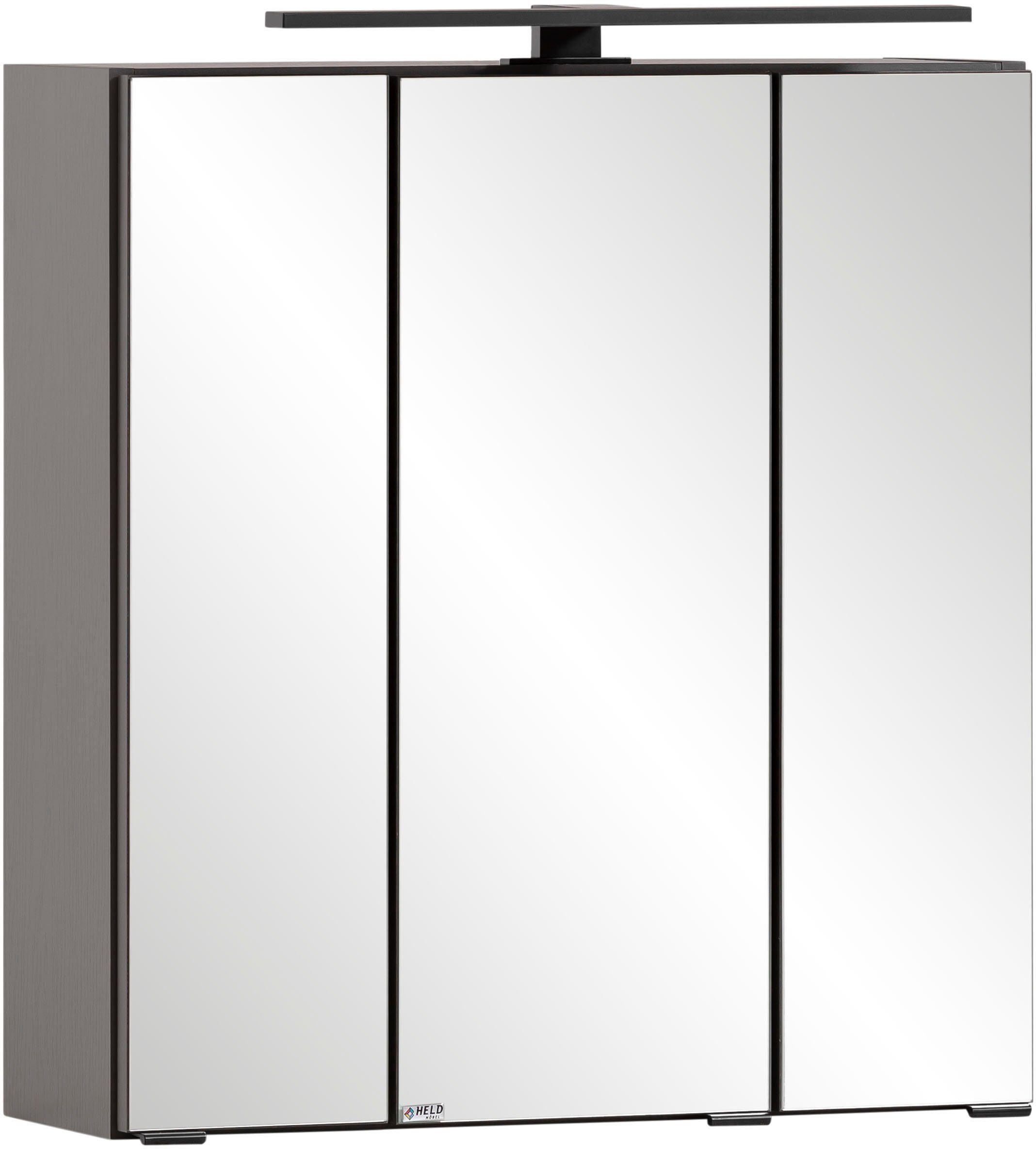 HELD MÖBEL Spiegelschrank Lana Badmöbel, graphit | 60 cm graphit breit