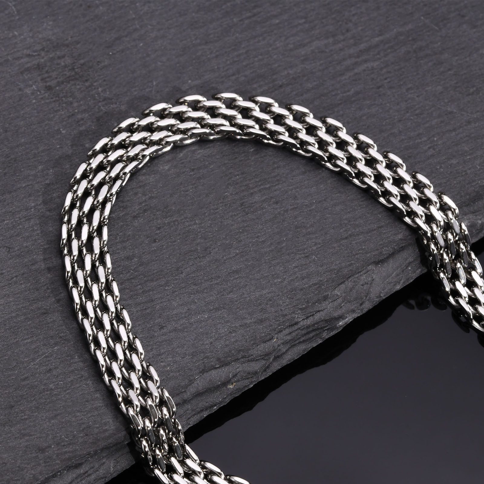 KARMA Edelstahlarmband Herrenarmband silber Edelstahl massiv günstig online kaufen