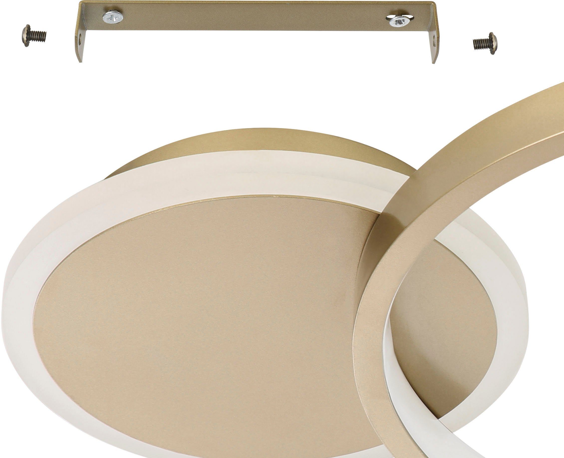 EGLO Deckenleuchte GAFARES, CCT - über Fernbedienung, Dimmfunktion, Farbsteuerung, dimmbar über Fernbedienung, LED fest integriert, warmweiß - kaltweiß, Deckenleuchte aus Alu, Stahl - 15W