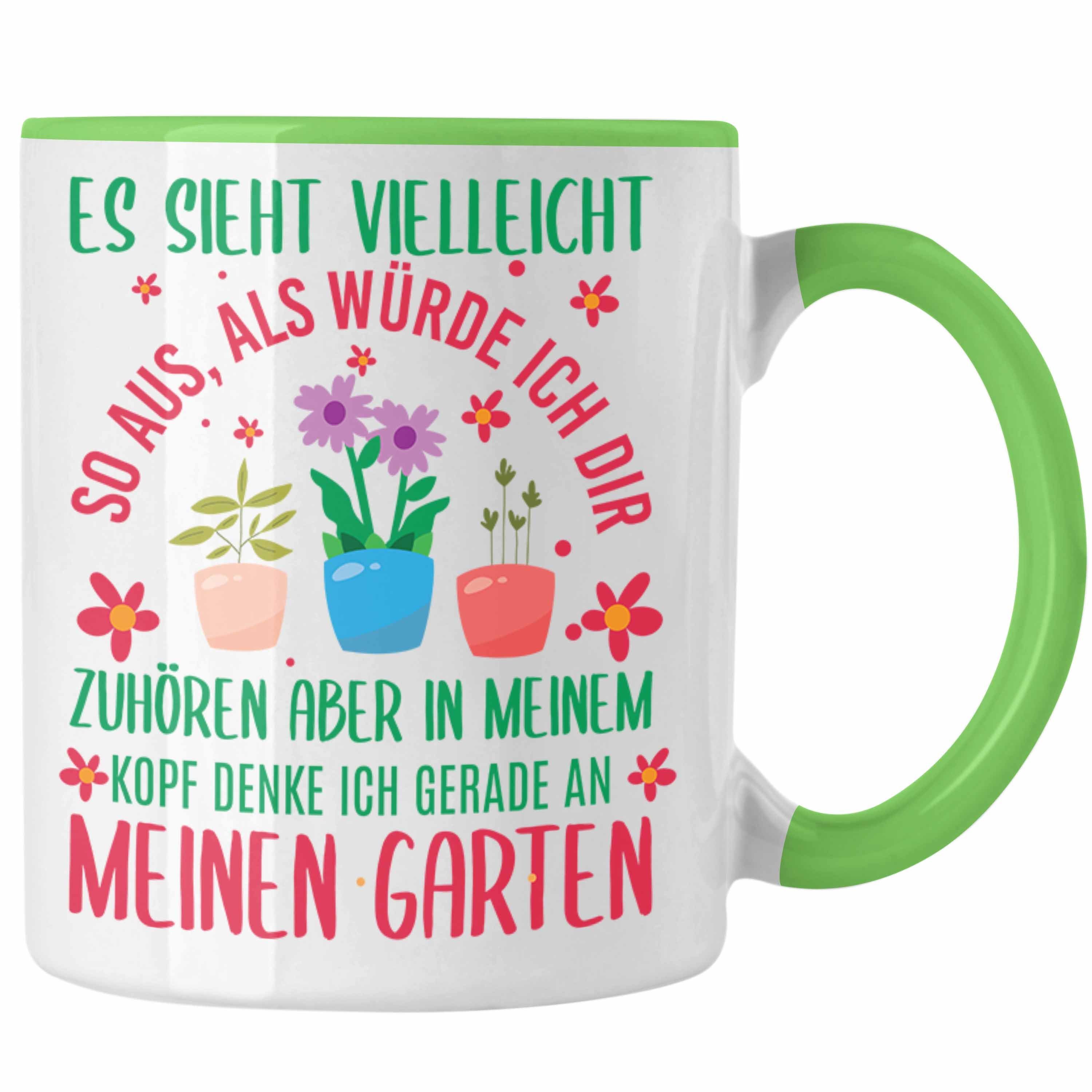 Trendation Tasse Trendation - Gärtnerin Geschenk Tasse mit Spruch für Garten Hobbygärtnerin Geschenkidee Gärtner Grün