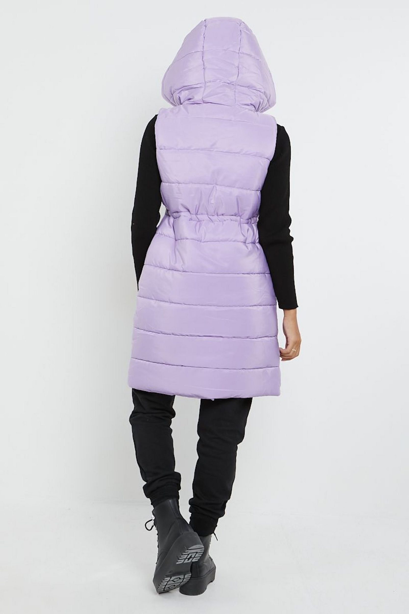 Worldclassca Longweste Worldclassca STEPPWESTE LANG KAPUZE ÄRMELLOS OURDOOR ÜBERGANGSJACKE