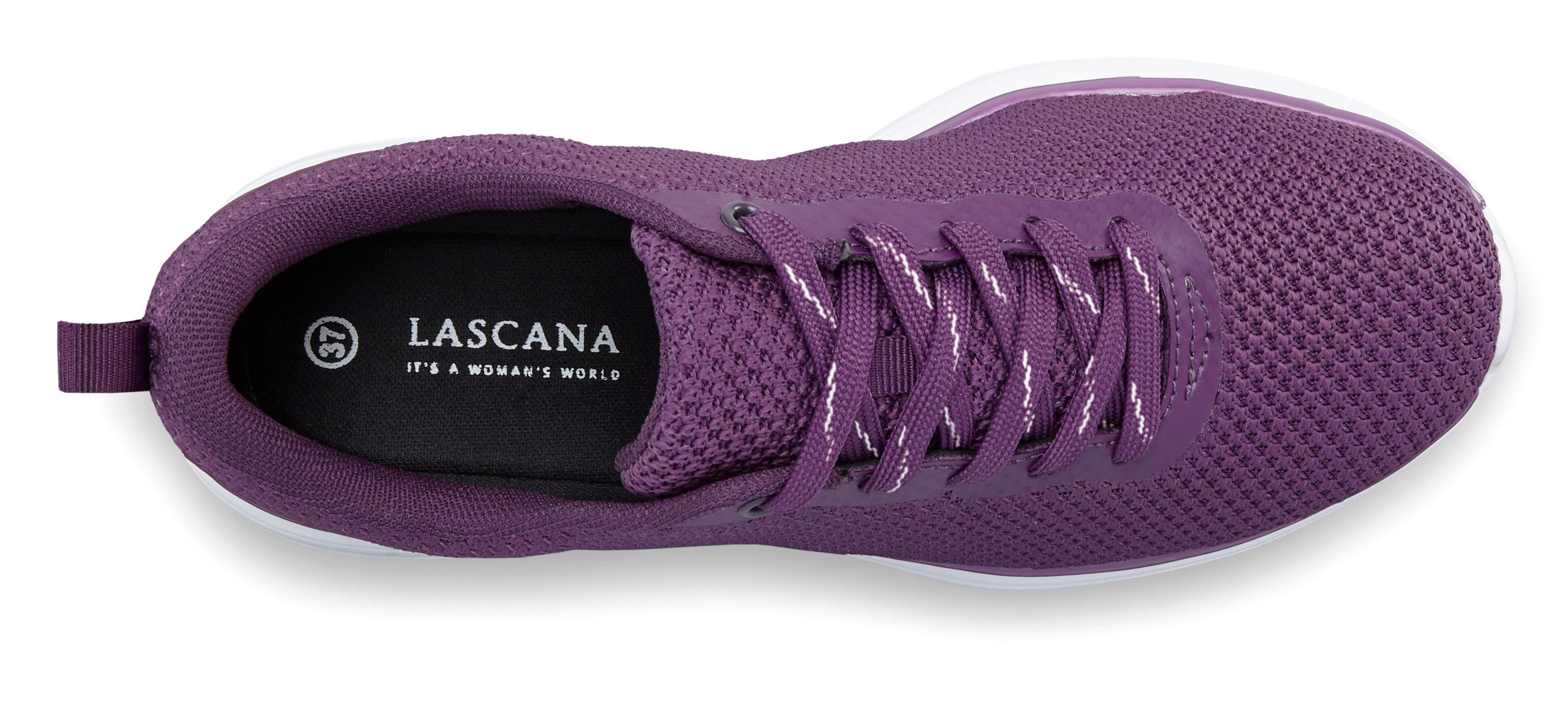 LASCANA Turnschuhe, Sneaker Schnürhalbschuh, Halbschuh, Freizeitschuh ultraleicht VEGAN