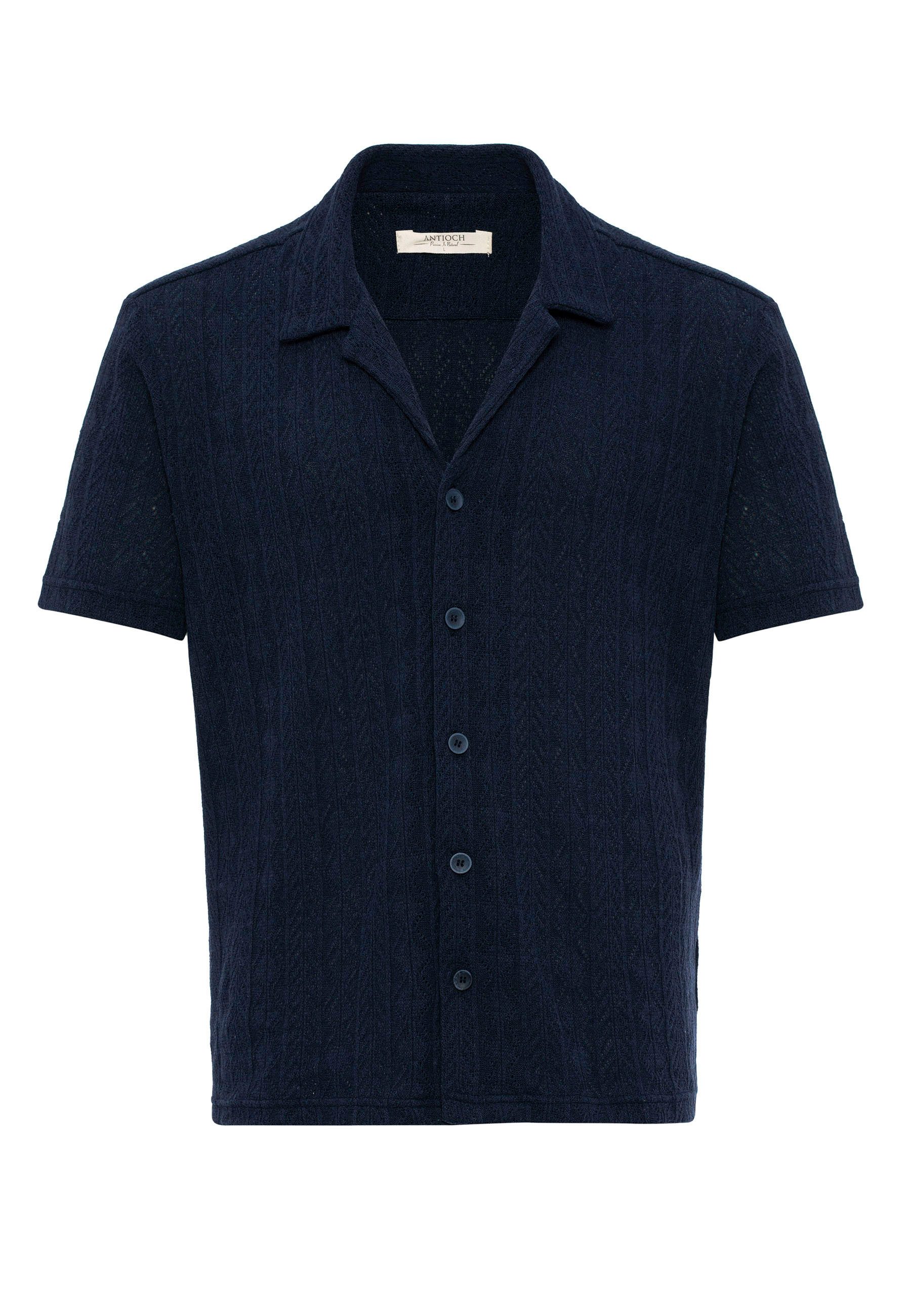 Blusenshirt Taipei - Patterned - Short sleeved - Lapel collar - Relax Fit