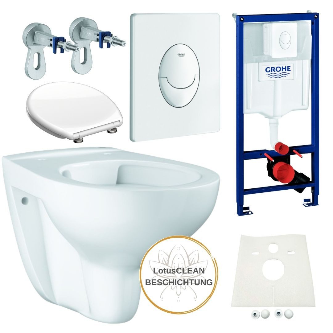 Vorwandelement WC Grohe Vorwandelement Grohe WC spülrandlos, Komplett-Set