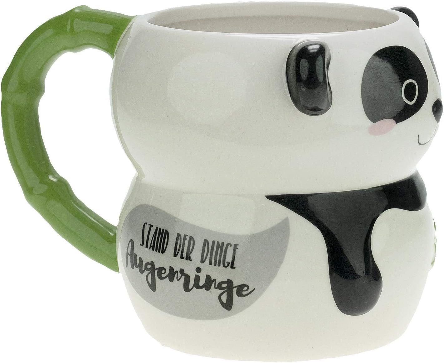 Sheepworld Tasse Tasse Figur Panda, Dolomite, 50 cl, mit Geschenkanhänger, Grün, 1-tlg., schöne Geschenkidee