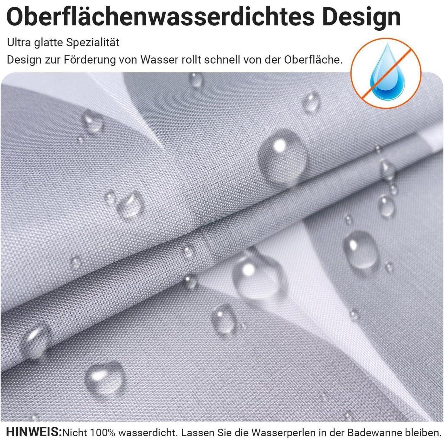 LuxusKollektion Duschvorhang Duschvorhang 200x200cm Water Droplets H200 x B200 cm (1er Pack)