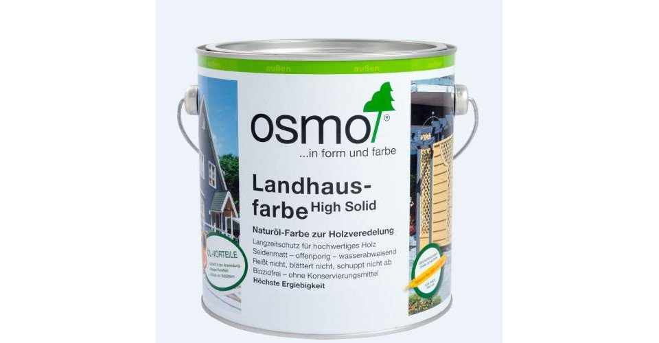 Osmo Holzschutzlasur Osmo Landhausfarbe 2,5 L taubenblau