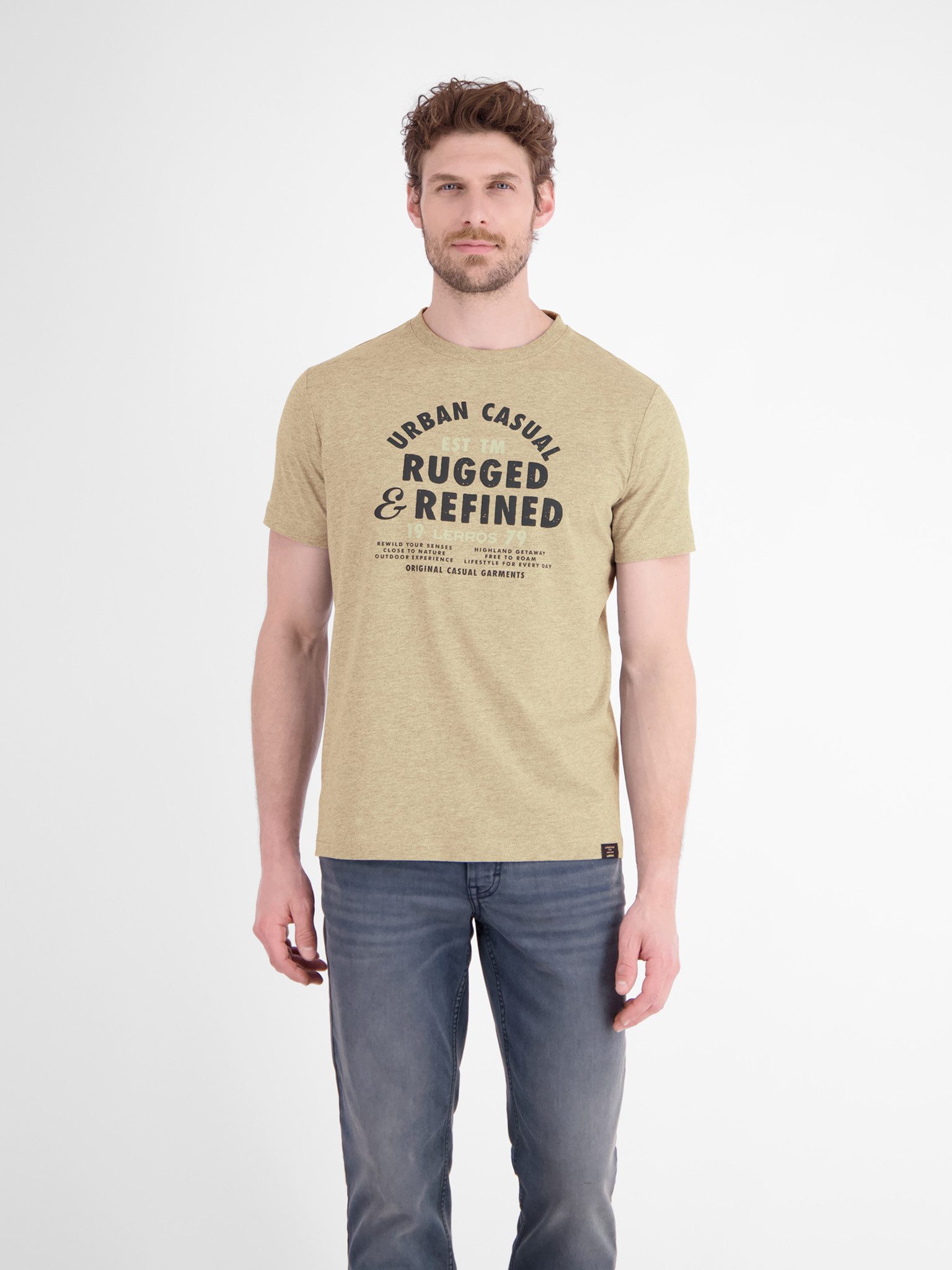 LERROS Kurzarmshirt Sommershirt mit Schriftzug
