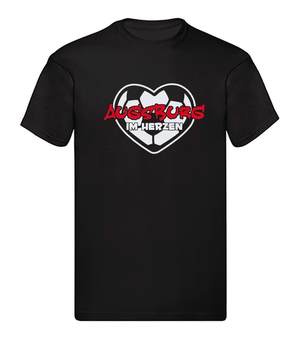 G-graphics T-Shirt Augsburg im Herzen (1-tlg) Herren T-Shirt mit einem Motiv für den echten Fan