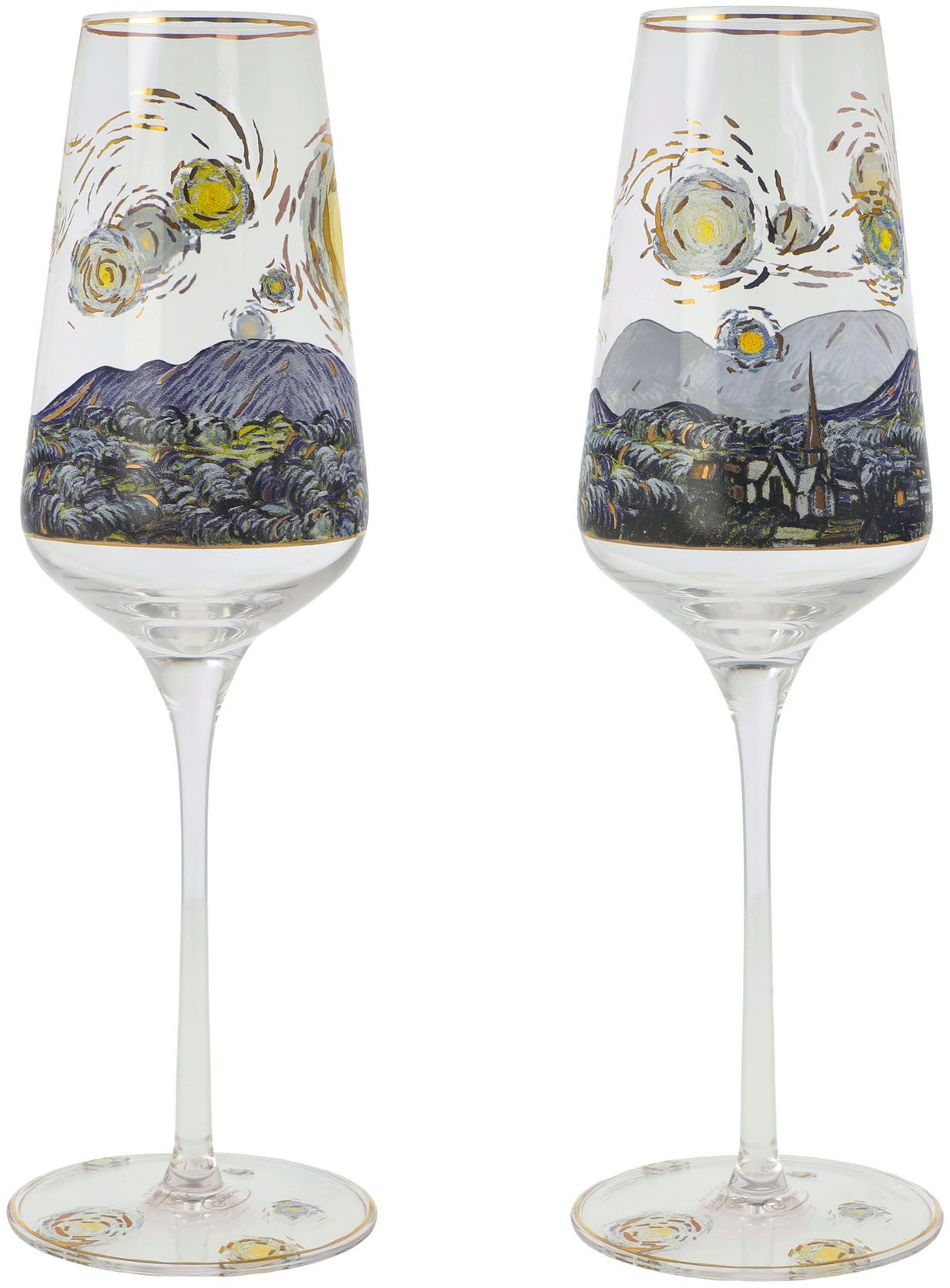 Goebel Sektglas Sektglas Vincent Van Gogh -Sternennacht, 1-tlg., Glas