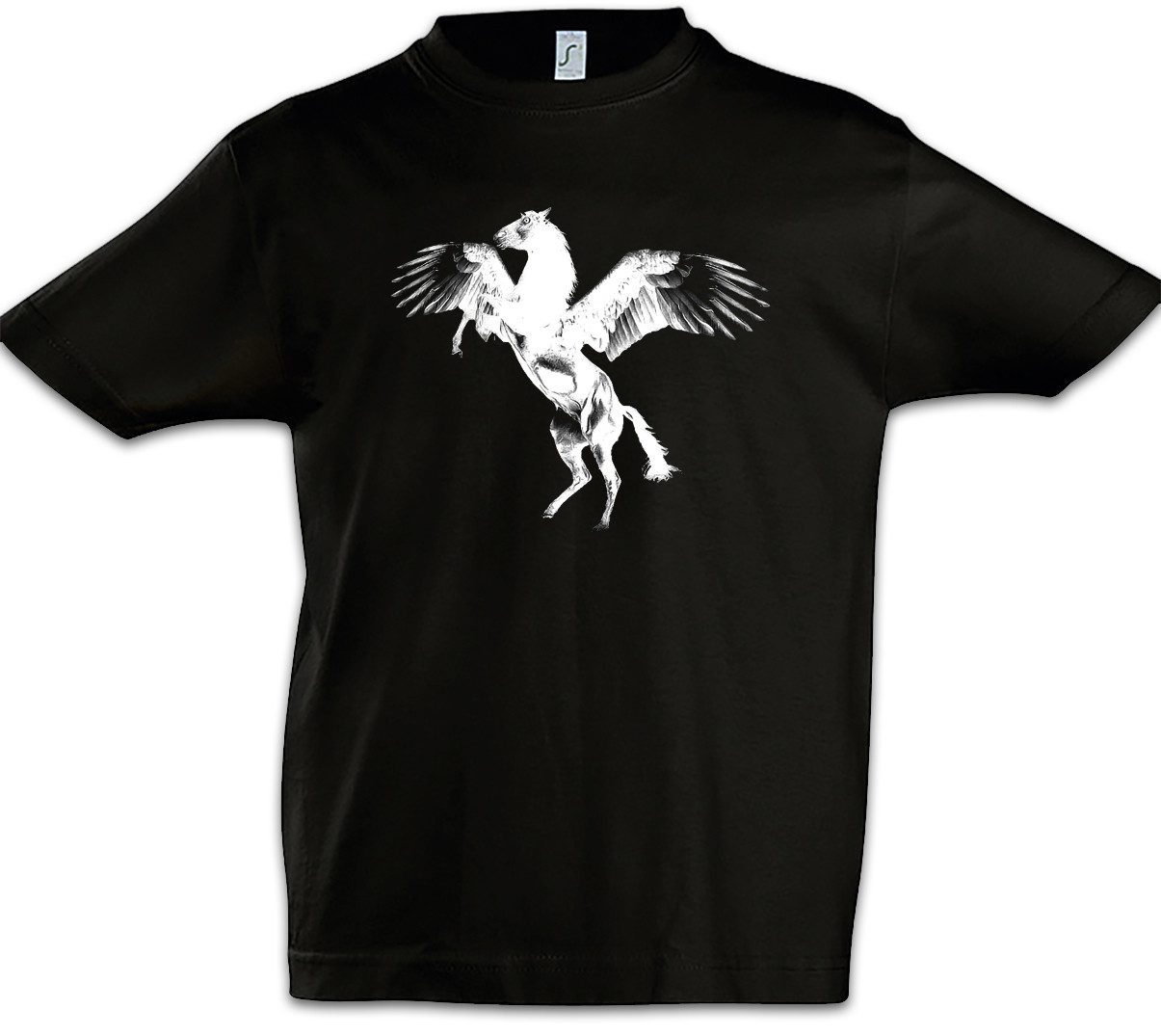 Urban Backwoods Print-Shirt Pegasus II Kinder T-Shirt Flying Pegasi Pferd Horse Greek Mythology (1-tlg) Geflügeltes Griechenland Zeus Olymp