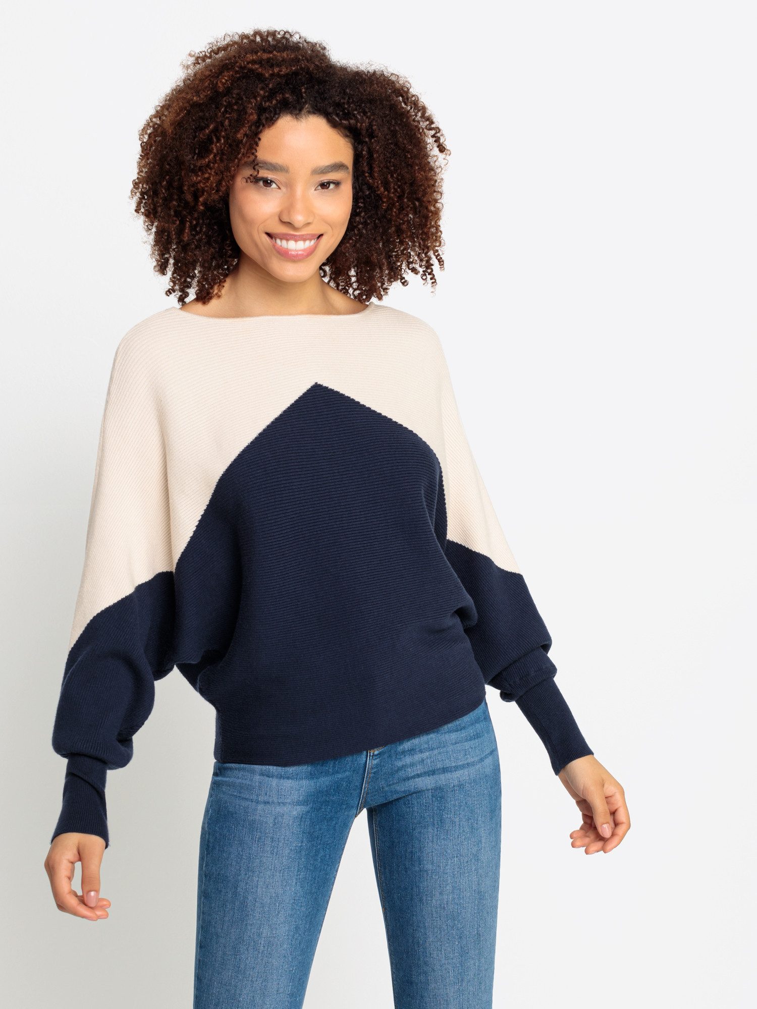 LASCANA Strickpullover mit Colorblock-Optik und leichten günstig online kaufen