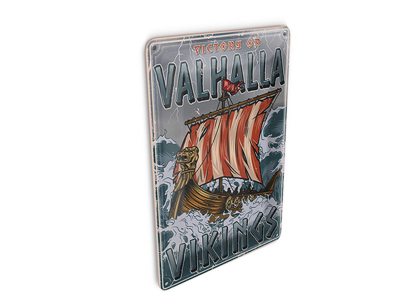 Femer GmbH Postkarte Schiff 10x14 cm Valhalla Vikings, unfrankiert