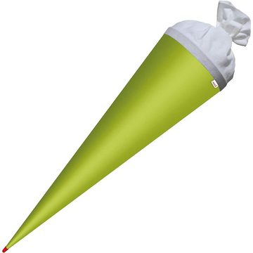 Roth Schultüte Bastelschultüte Maigrün, 70 cm, rund, mit weißem Filzverschluss, Zuckertüte für Schulanfang
