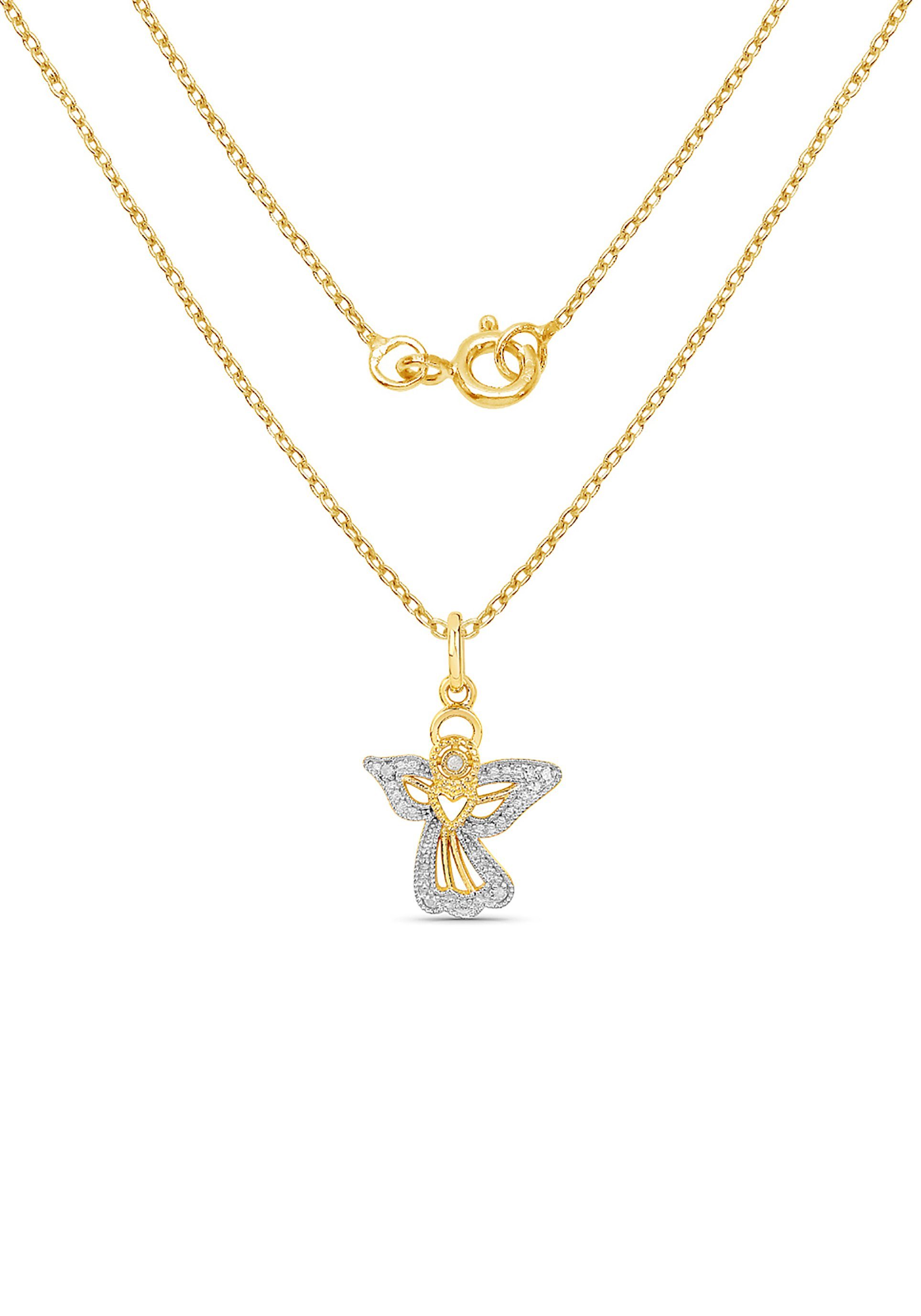 Firetti Kette mit Anhänger Schmuck Geschenk, Engel, mit Diamanten