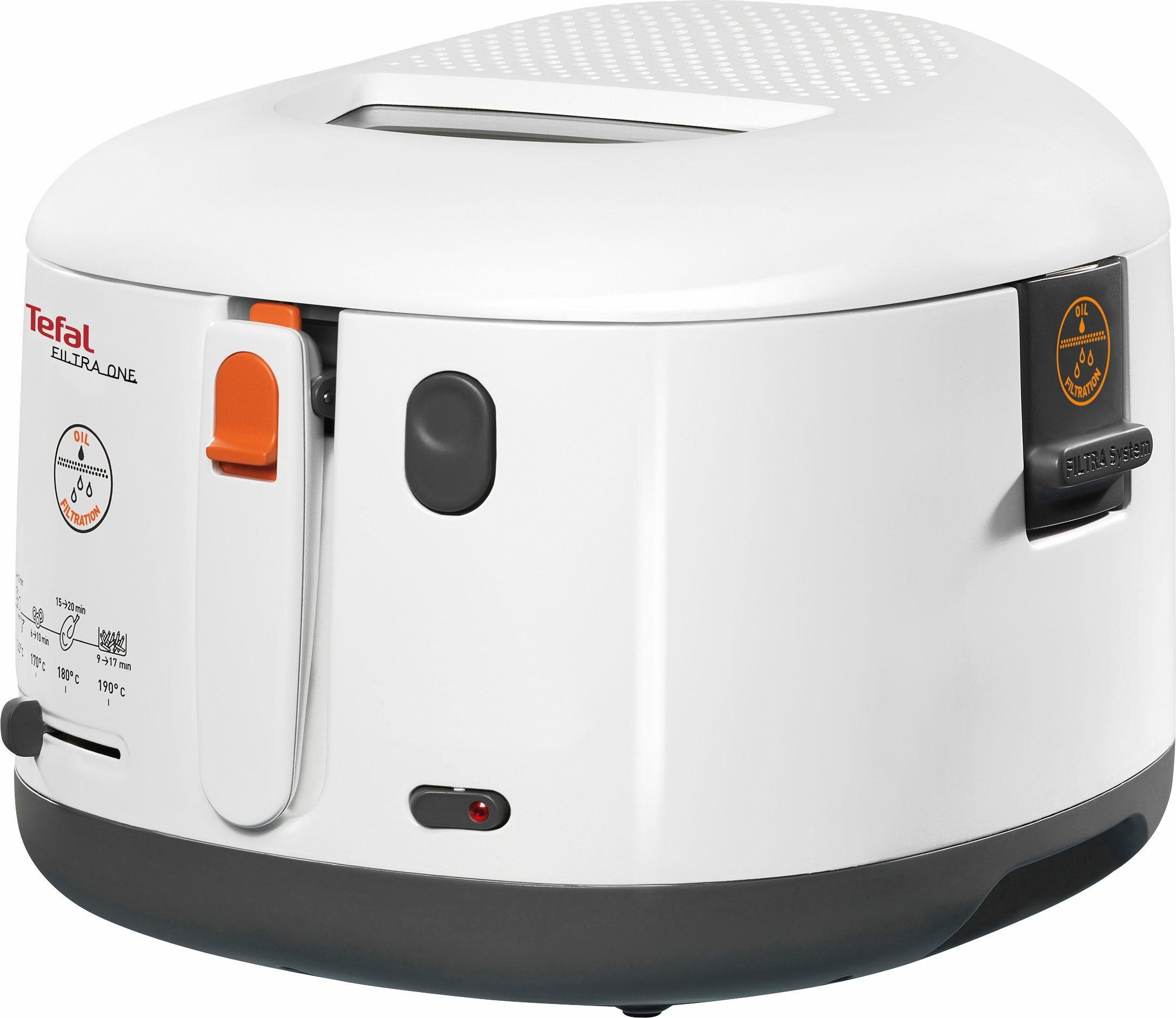 Tefal Fritteuse Fritteuse FF1631 One Filtra, 1900 W, 1,2 Kg, Auffangsieb für Frittierreste, spülmaschinenfest