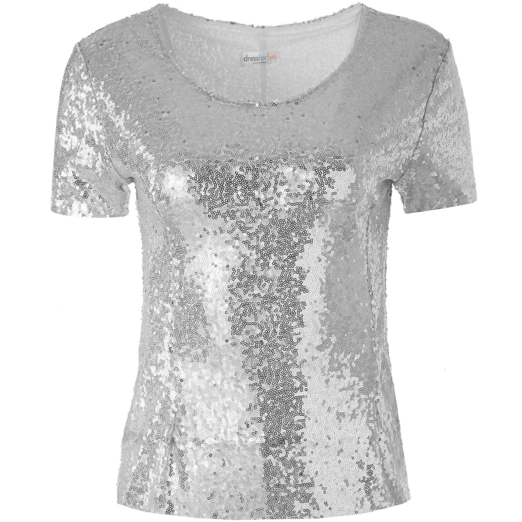 dressforfun T-Shirt Pailletten-Kurzarm-Shirt günstig online kaufen