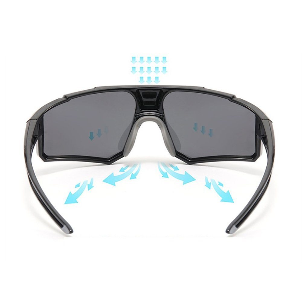 Sonnenbrille, Radfahrer Sonnenbrille Polarisierte UV-Schutz Sonnenbrille für Dsen