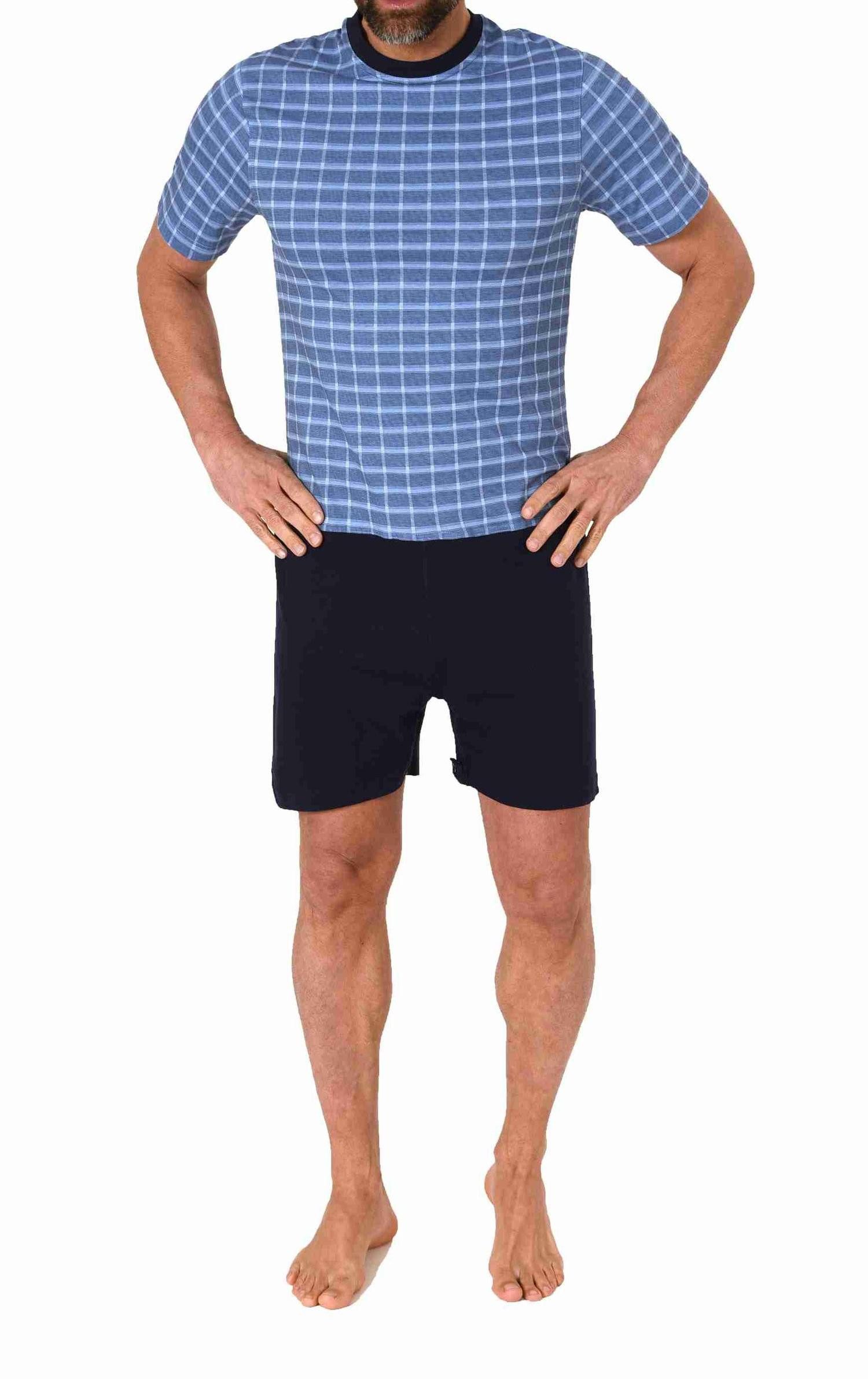Normann Care Pyjama Herren Pflegeoverall kurzarm mit Reissverschluss am Rüc günstig online kaufen
