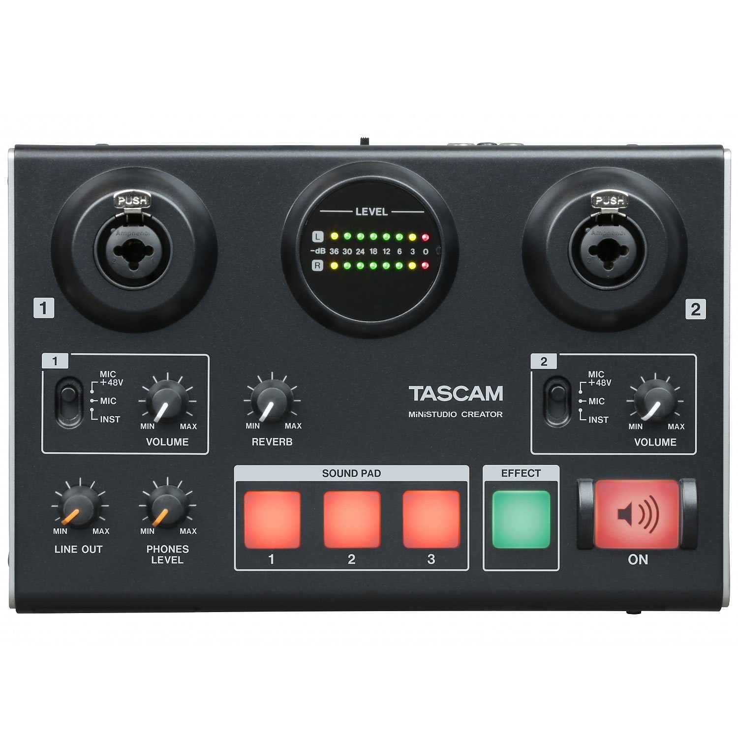 Tascam US-42B USB-Interface Digitales Aufnahmegerät (USB Audio-Interface für Personal Broadcasting)