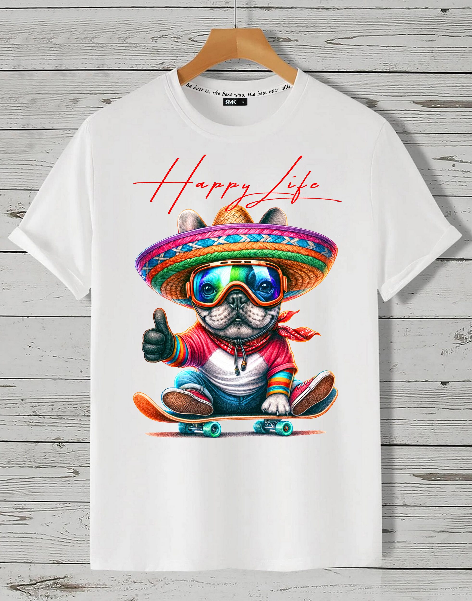 RMK T-Shirt Herren kurzarm Shirt Basic Rundhals Ausschnitt Skater aus Baumw günstig online kaufen