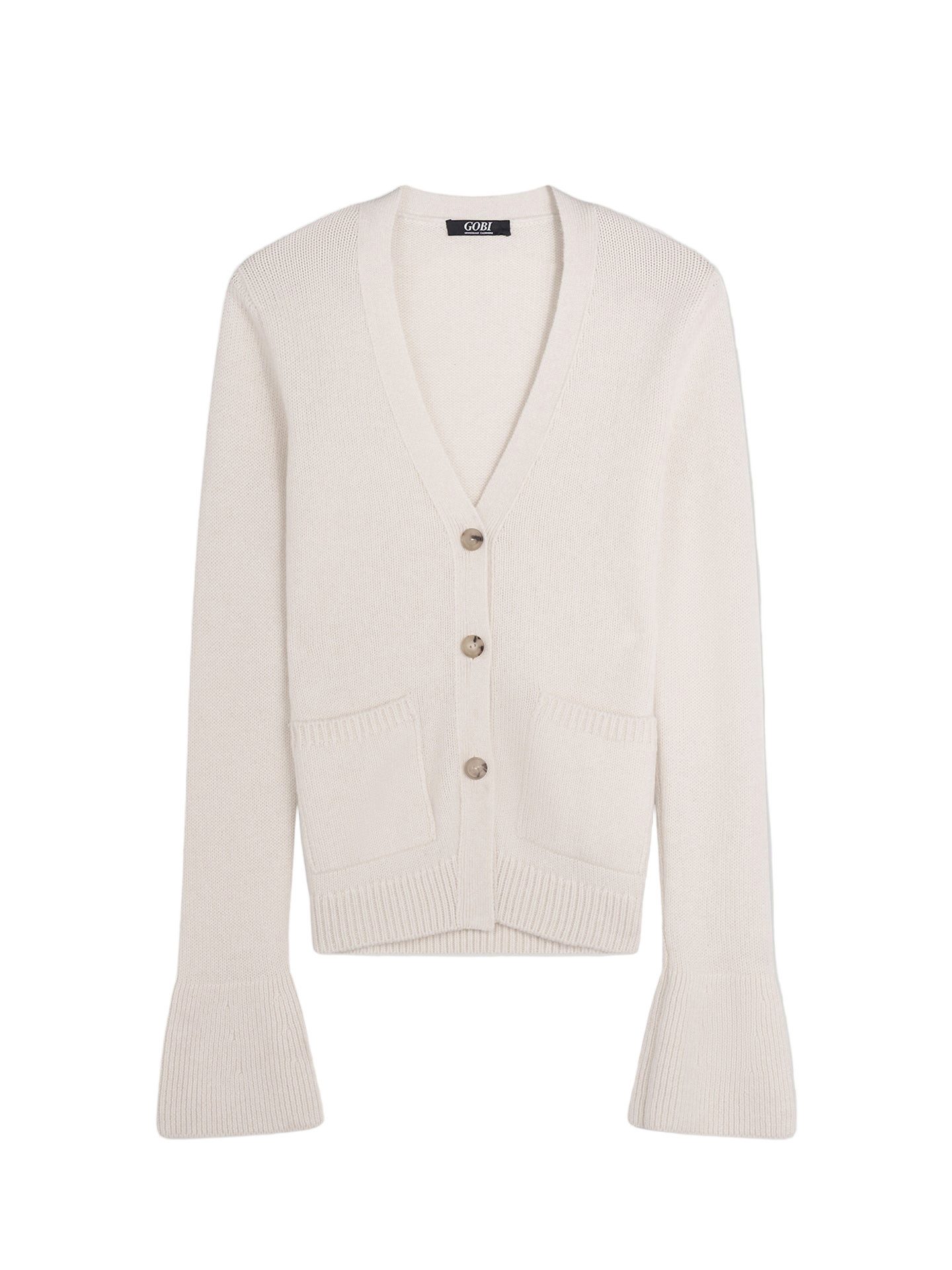 GOBI Cashmere Cardigan Geknöpfter Kaschmir Cardigan mit V-Ausschnitt