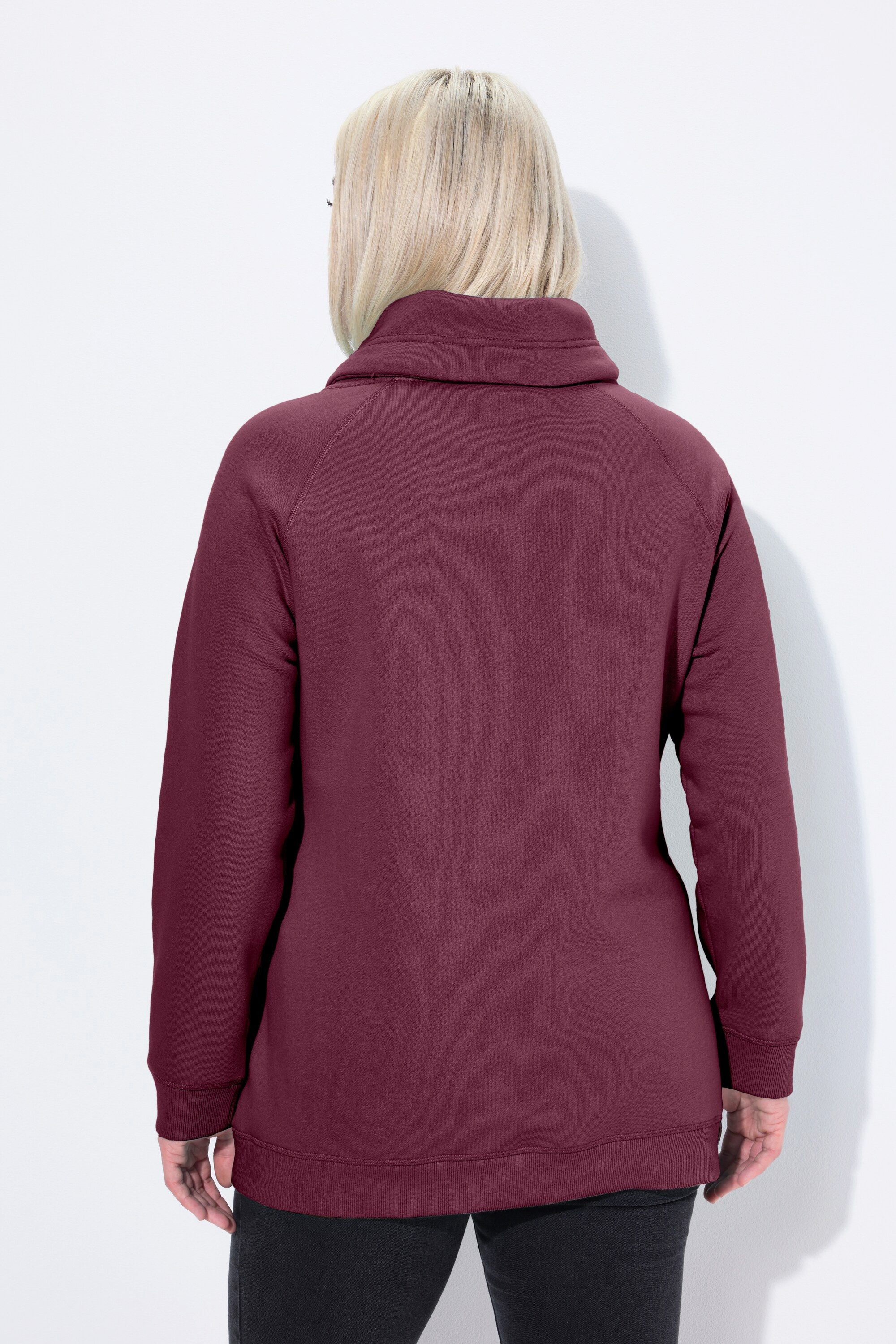 Ulla Popken Sweatshirt Sweatshirt weiter Stehkragen Taschen – Bild 3 von 5