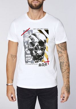 Uncle Sam Print-Shirt mit Totenkopf-Print